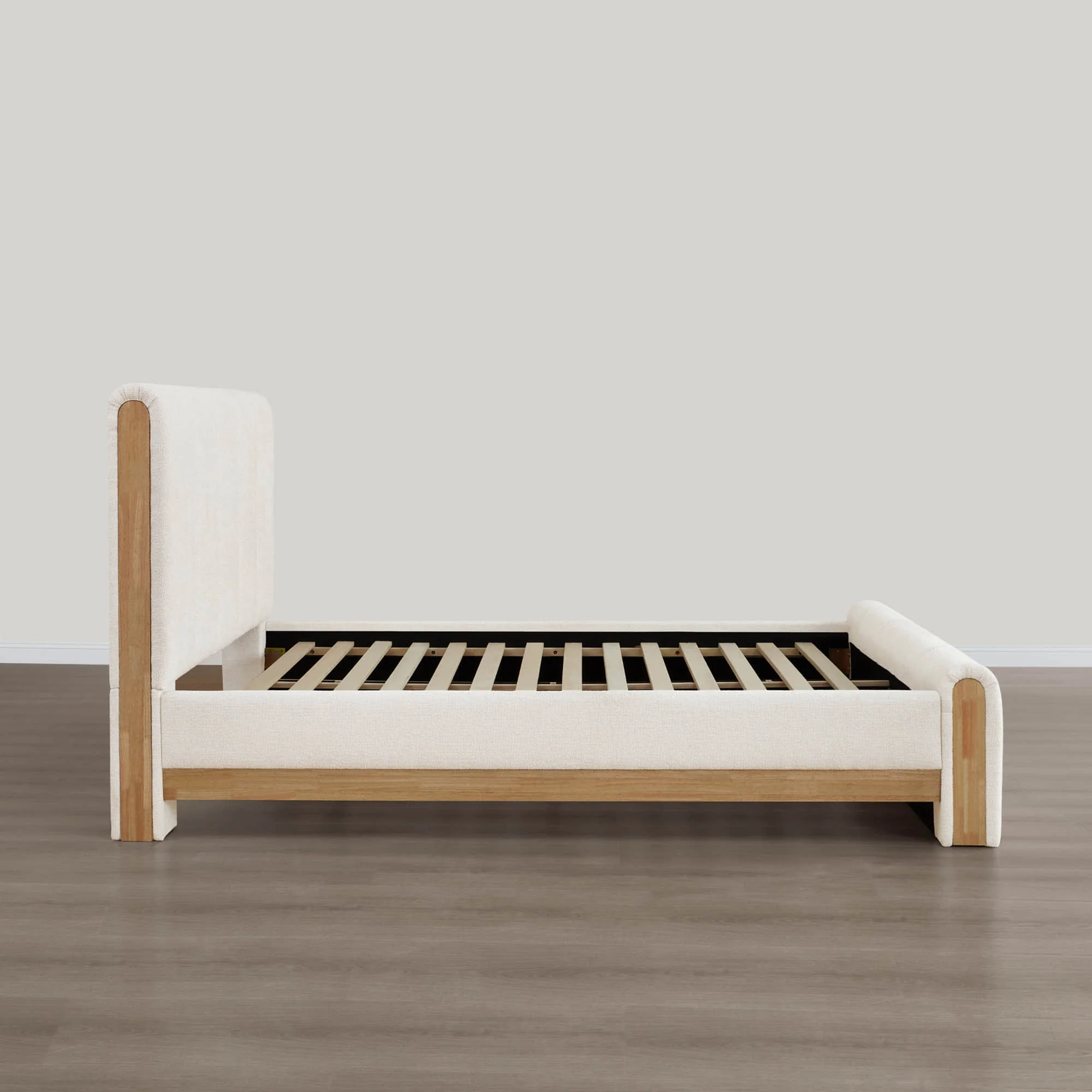 Myron Modern Channel Plush Upholstered Platform Bed - Image 5