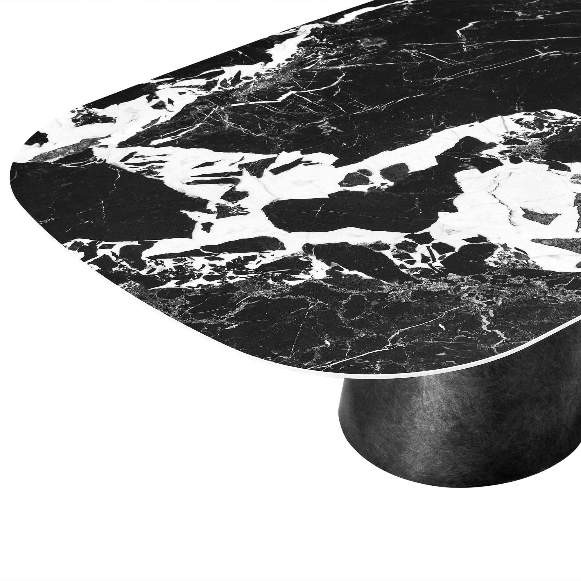 Natalie Black Sintered Stone Stylish Coffee Table - Image 3