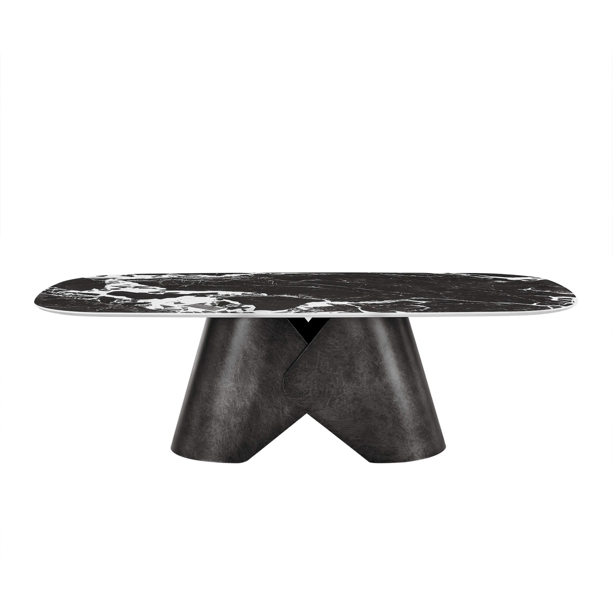 Natalie Black Sintered Stone Stylish Coffee Table - Image 5