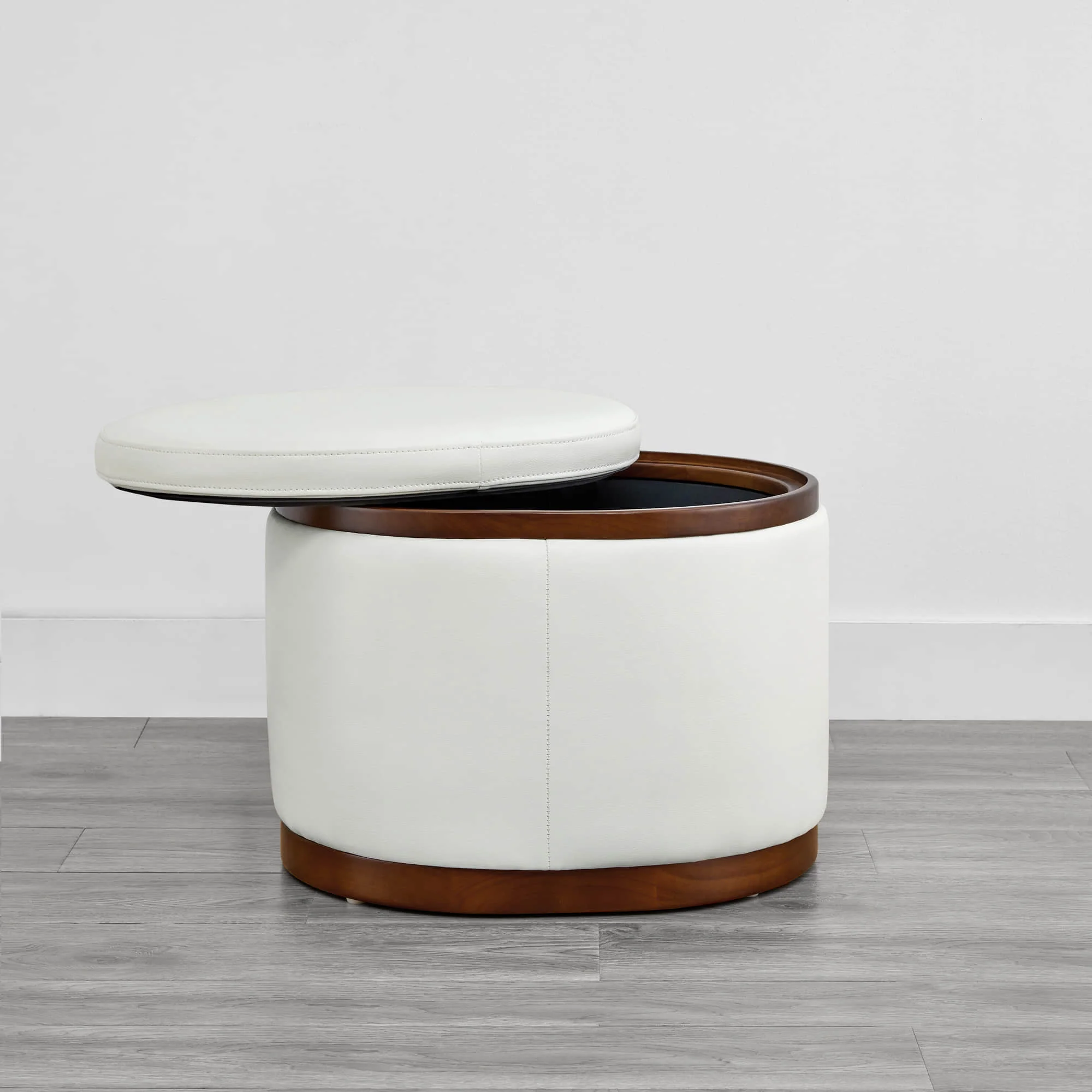 Nest Oval storage ottoman Storage Mid Century Ottoman - Image 12