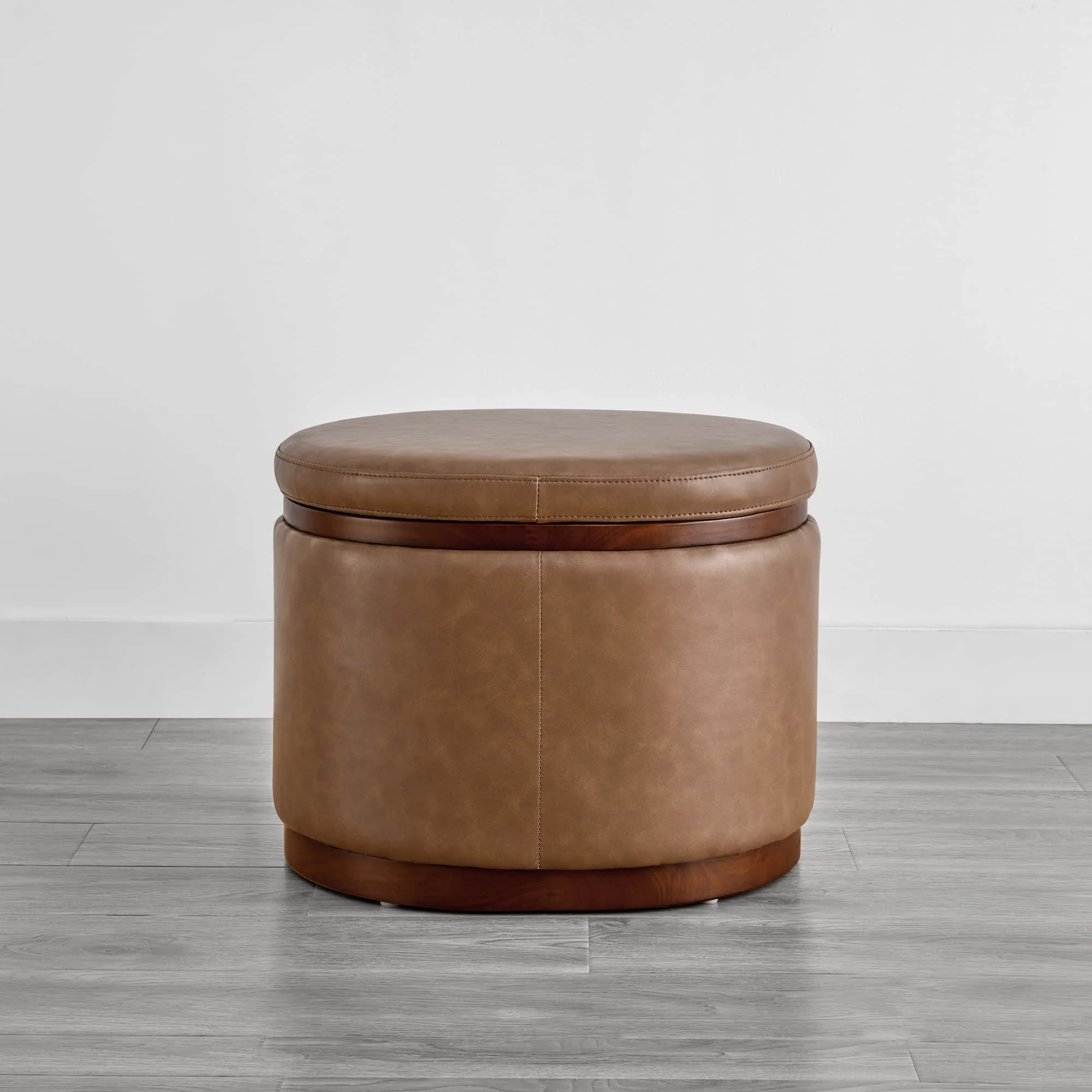 Nest Oval storage ottoman Storage Mid Century Ottoman - Image 14