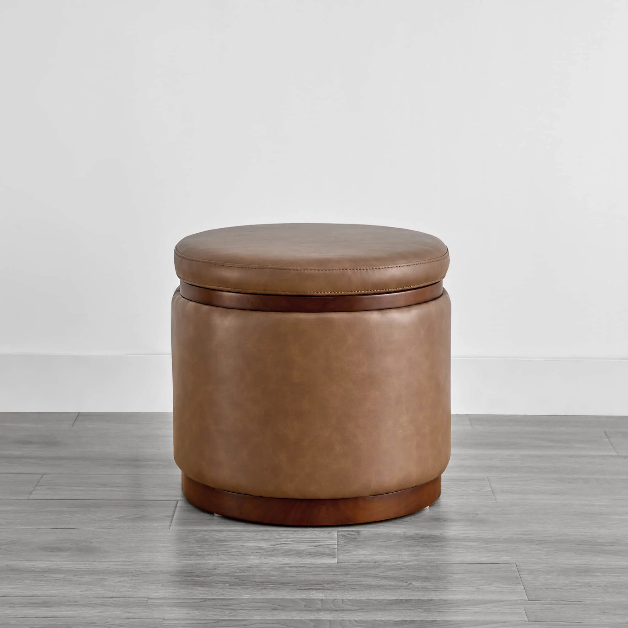 Nest Oval storage ottoman Storage Mid Century Ottoman - Image 16