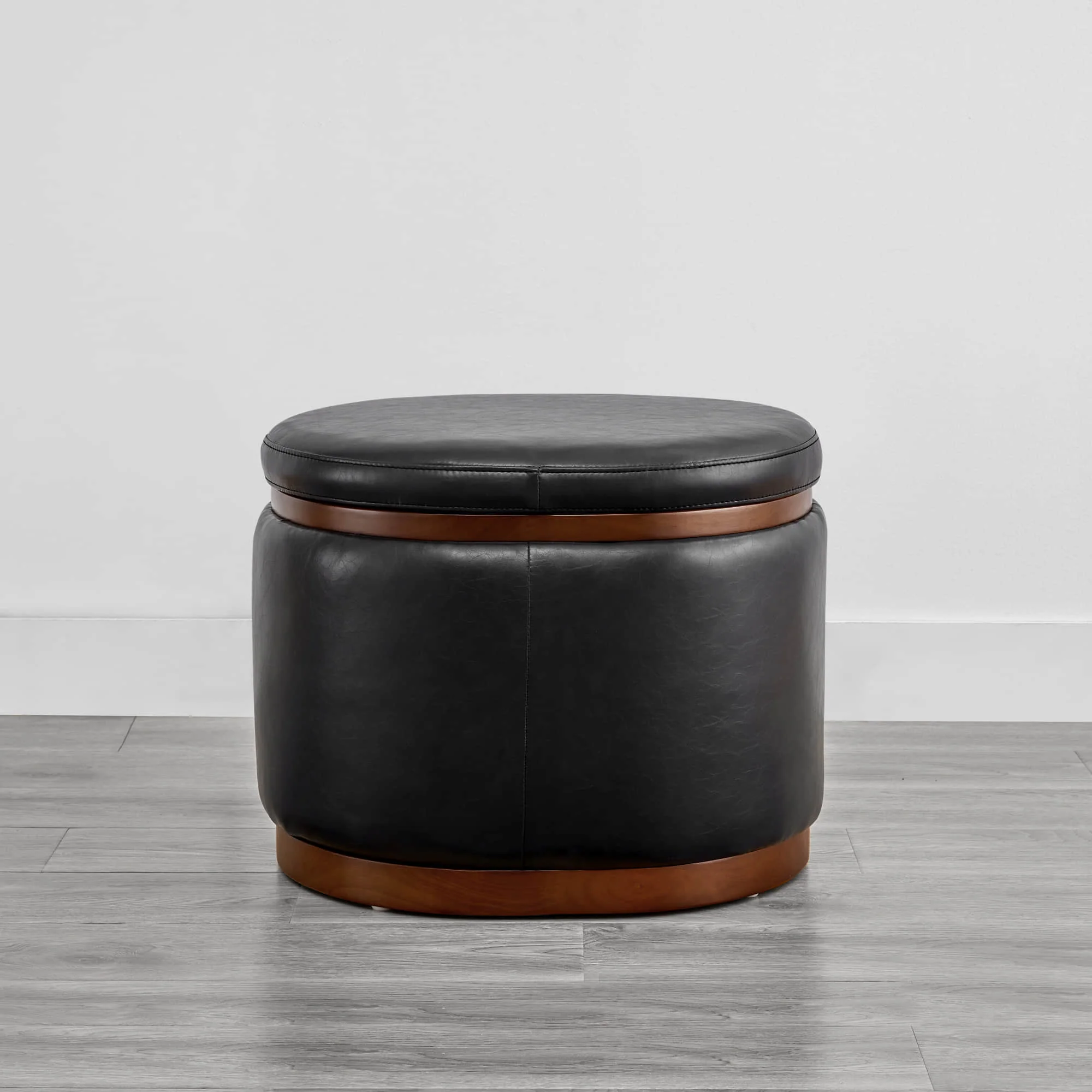 Nest Oval storage ottoman Storage Mid Century Ottoman - Image 18