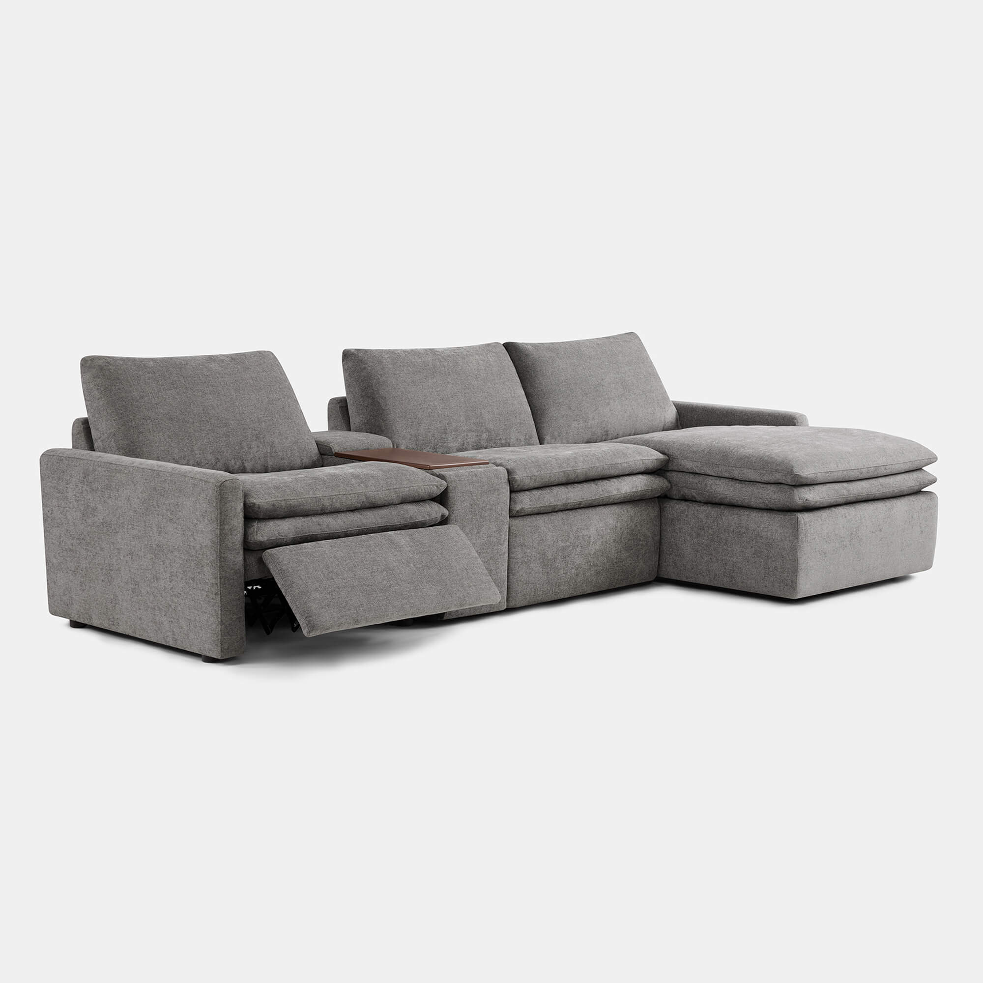 Ohana Zero Gravity Modular Lay-Flat Reclining Sofa with Chaise - Image 10