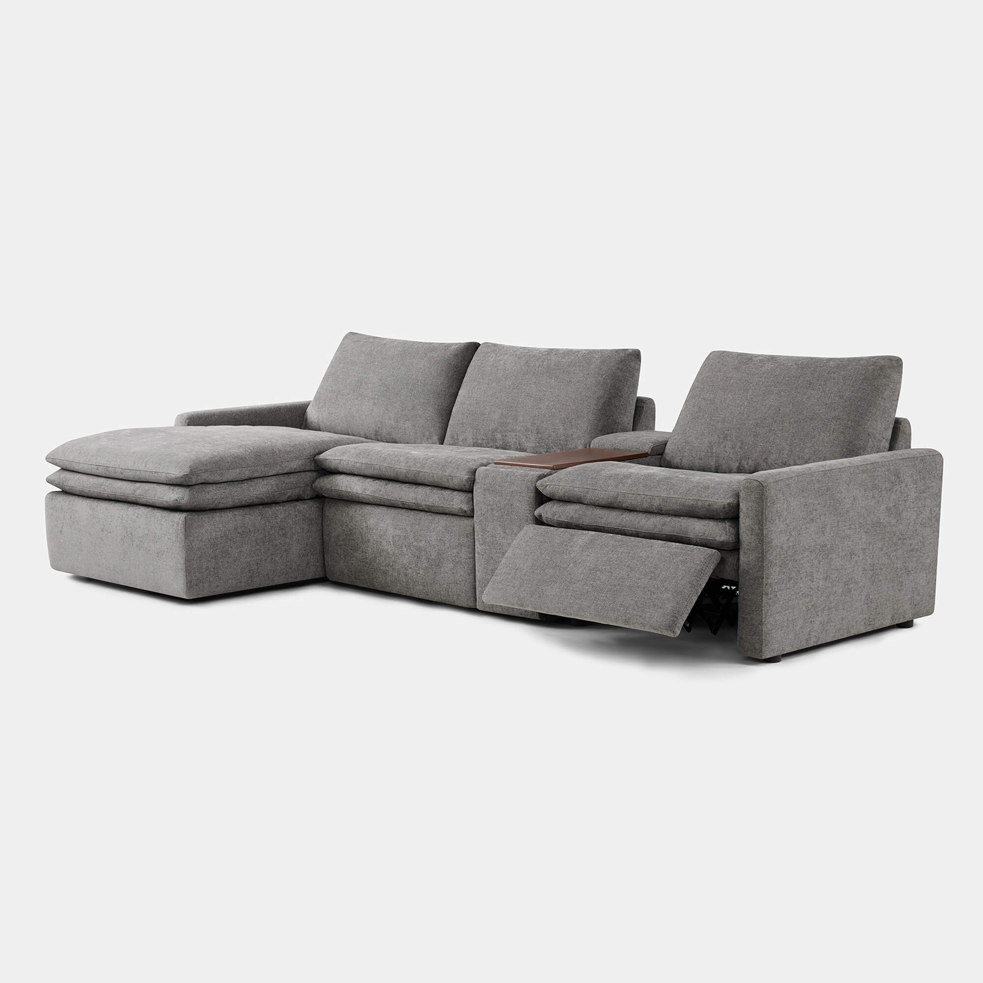 Ohana Zero Gravity Modular Lay-Flat Reclining Sofa with Chaise - Image 17