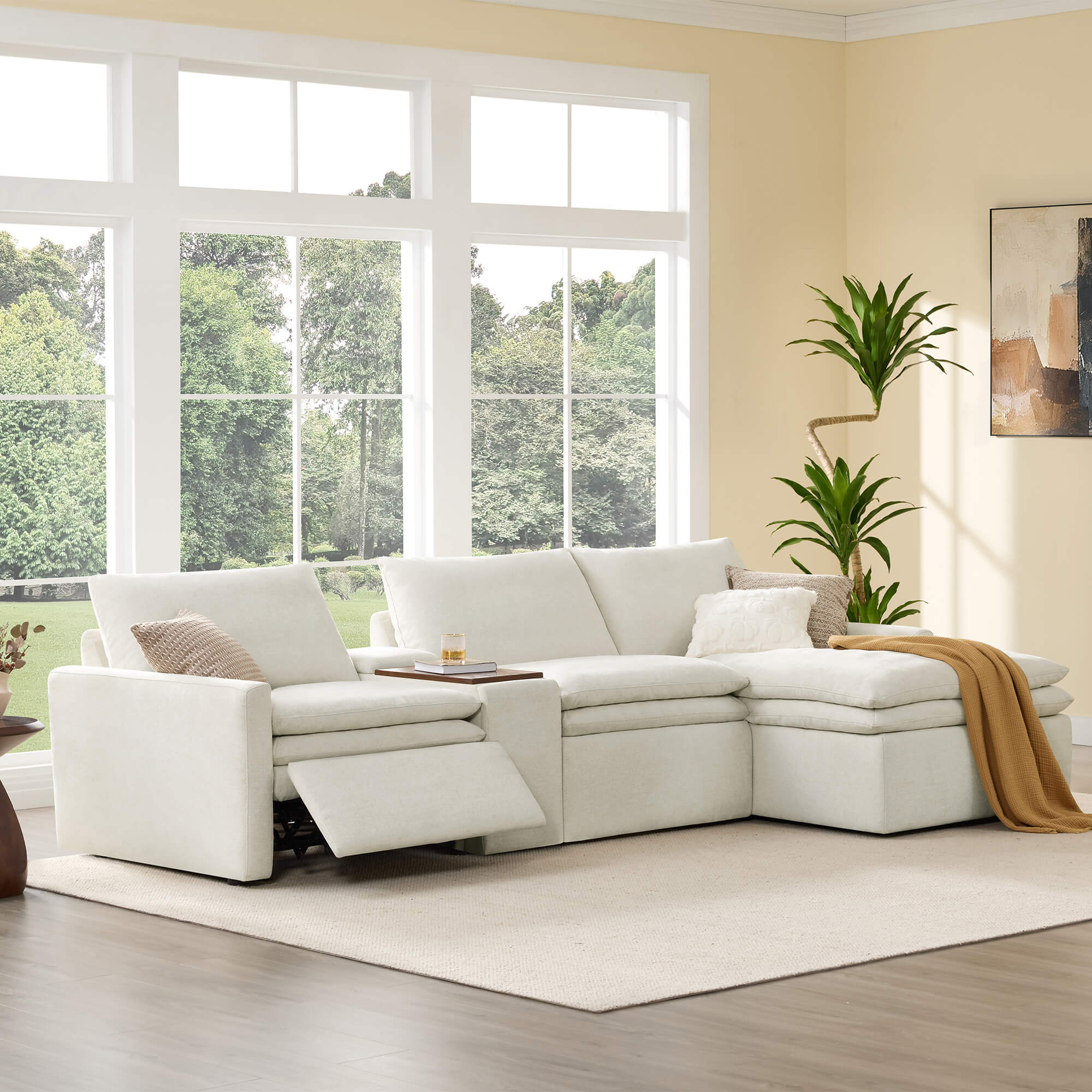 Ohana Zero Gravity Modular Lay-Flat Reclining Sofa with Chaise - Image 23