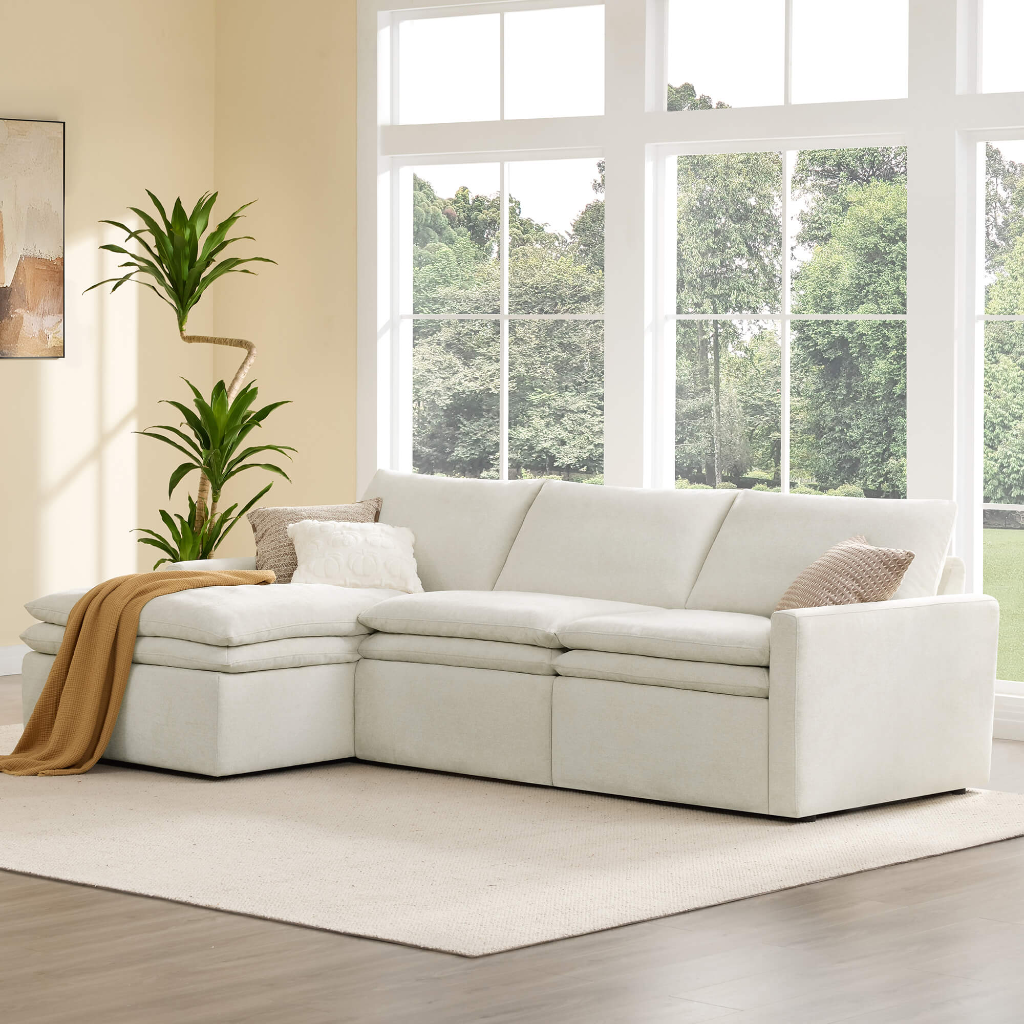 Ohana Zero Gravity Modular Lay-Flat Reclining Sofa with Chaise - Image 26