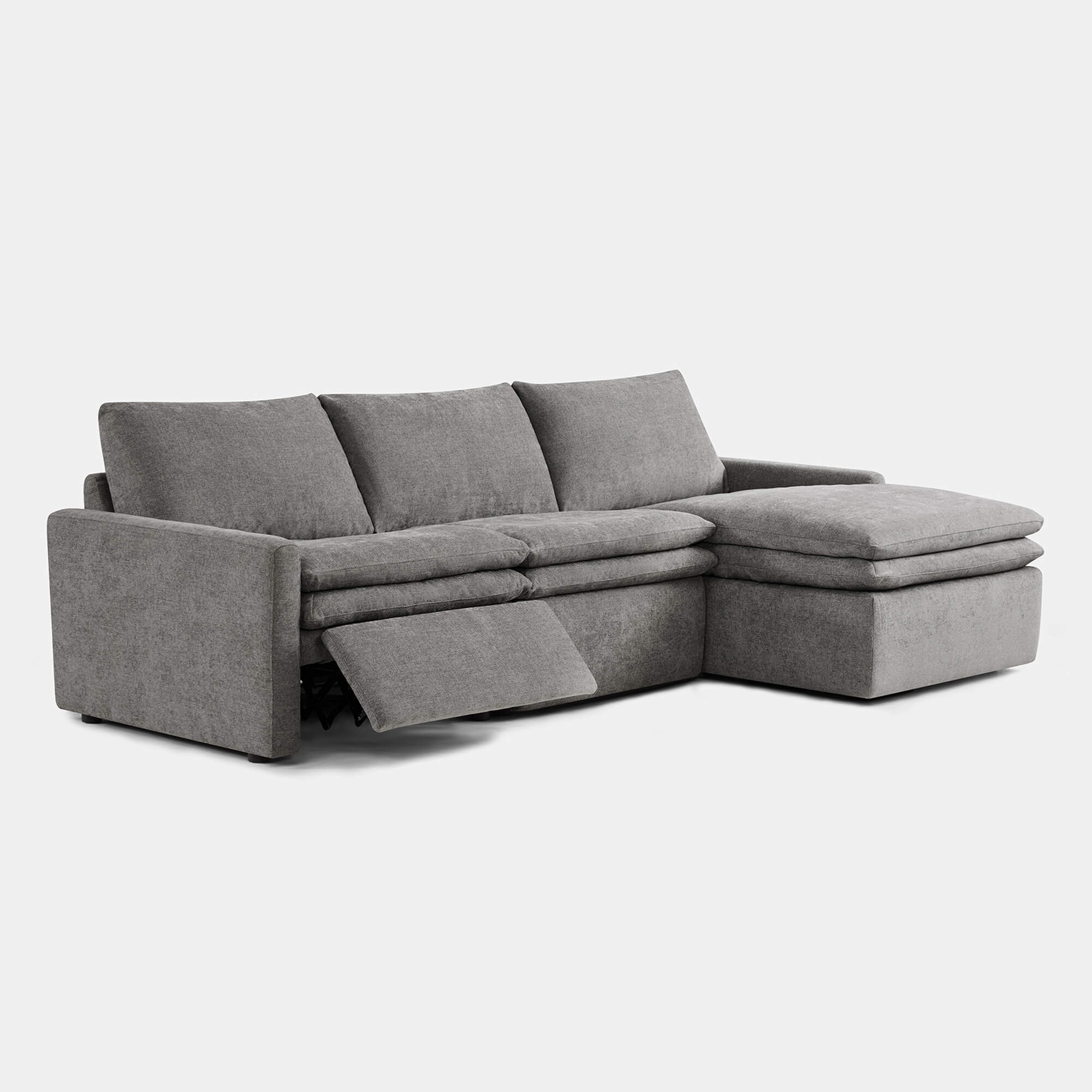 Ohana Zero Gravity Modular Lay-Flat Reclining Sofa with Chaise - Image 9