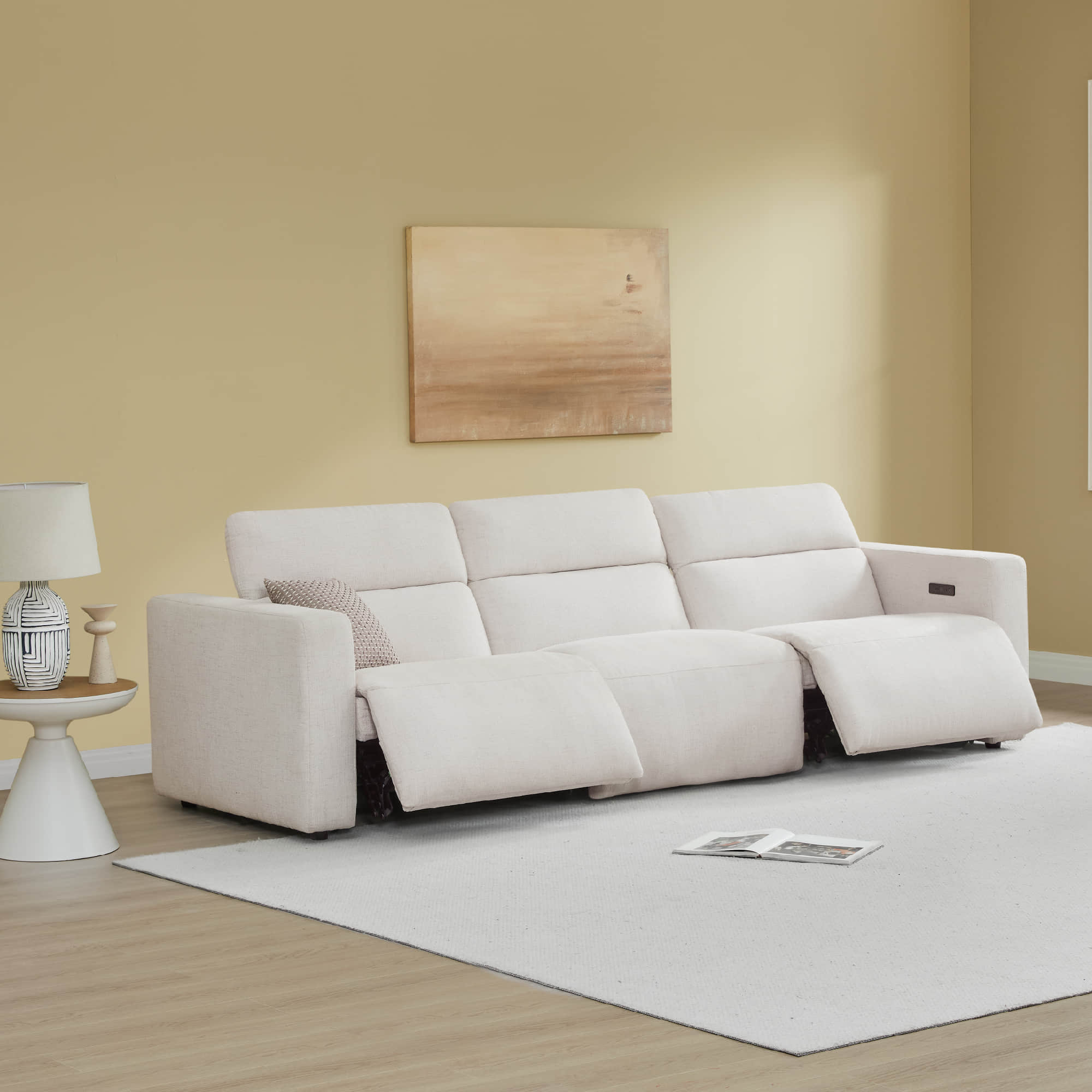 Oliver 3-Seat Wall-hugger Reclining Sectional Sofa with Power Headrest - Image 29