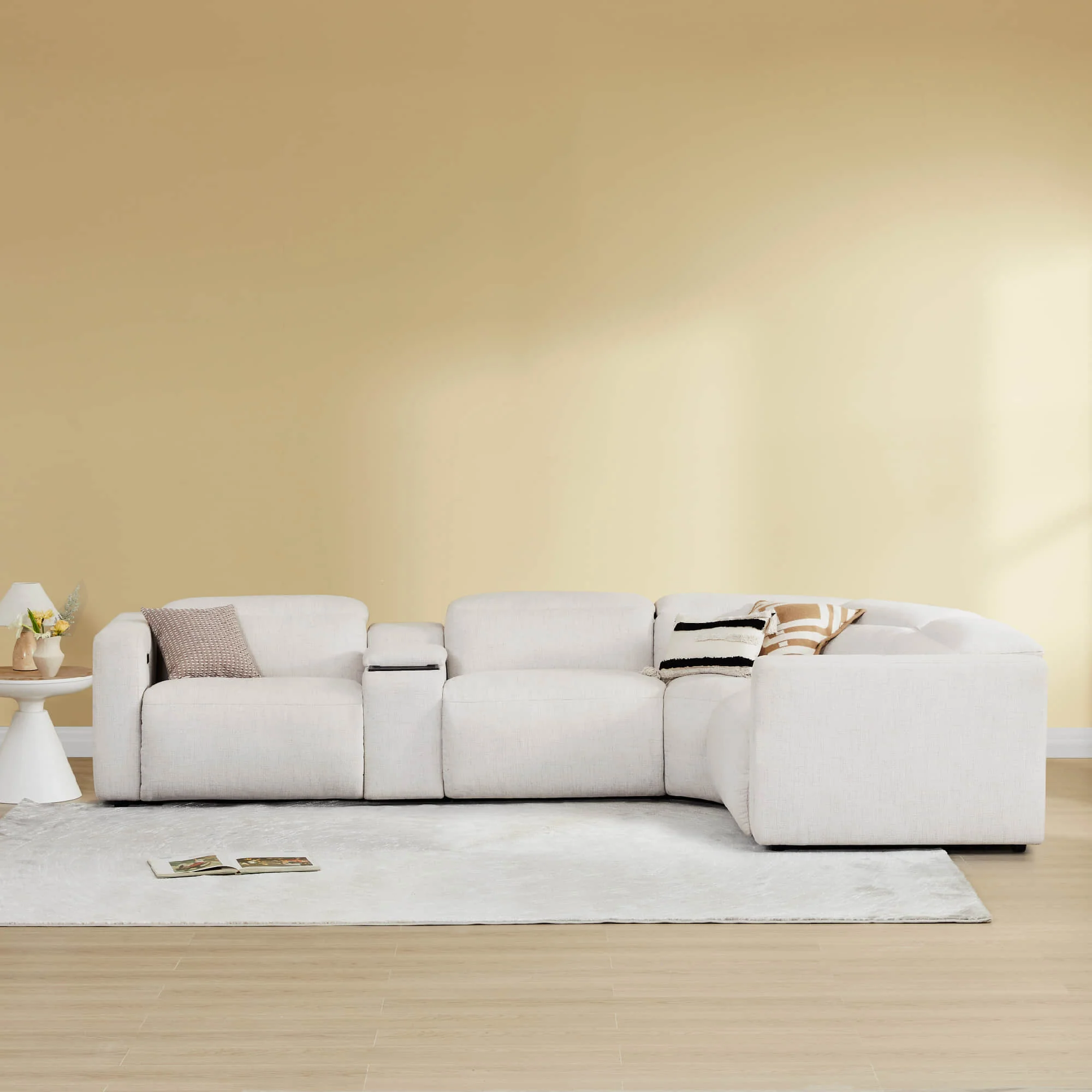Oliver 4-Seat Wall-hugger Reclining Sectional Sofa with Power Headrest - Image 23