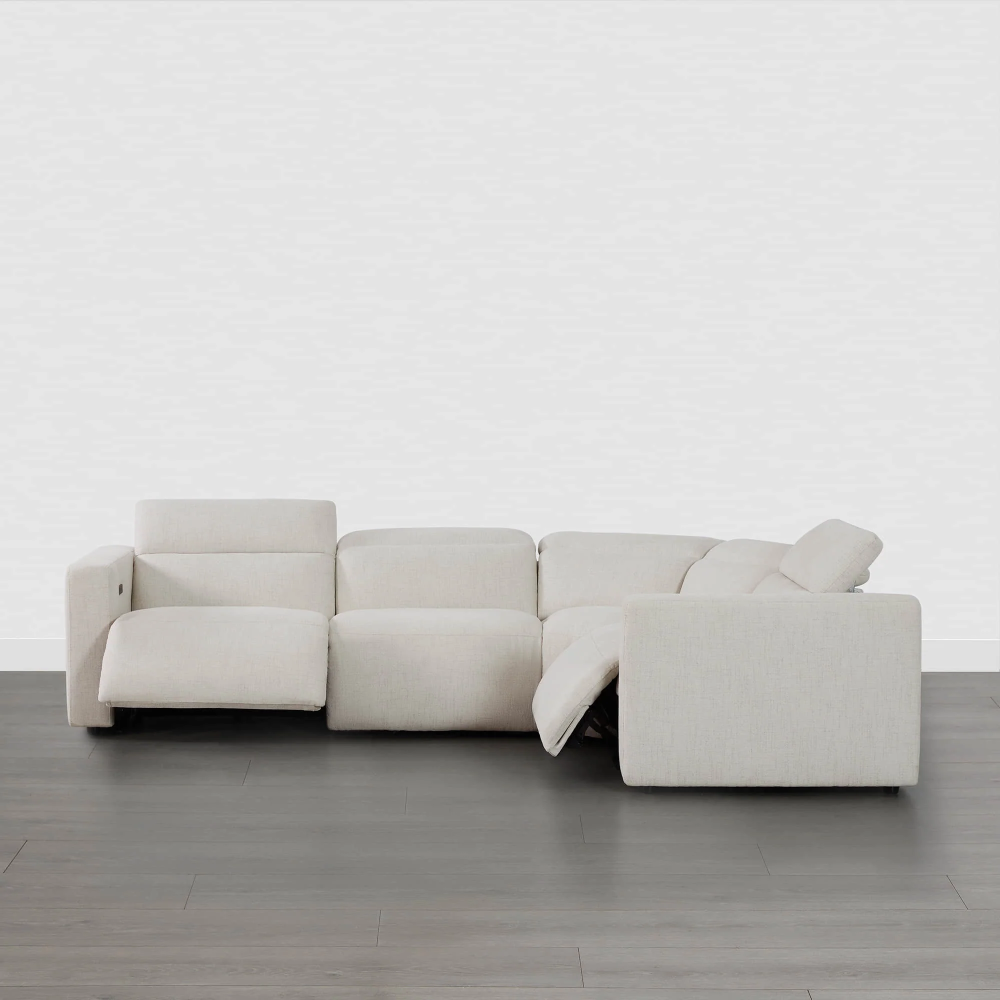 Oliver 4-Seat Wall-hugger Reclining Sectional Sofa with Power Headrest - Image 8