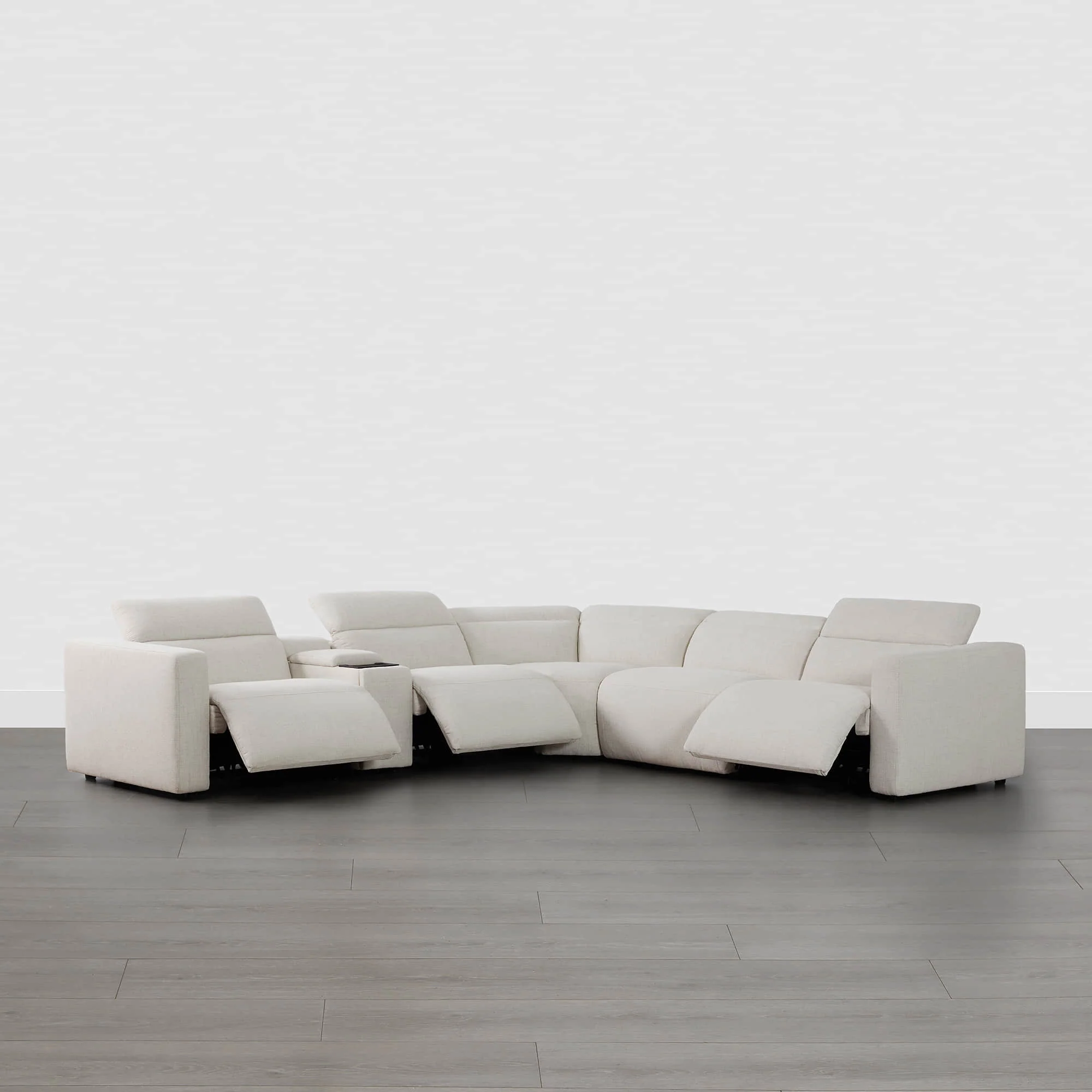 Oliver 5-Seat Wall-hugger Reclining Sectional Sofa with Power Headrest - Image 22