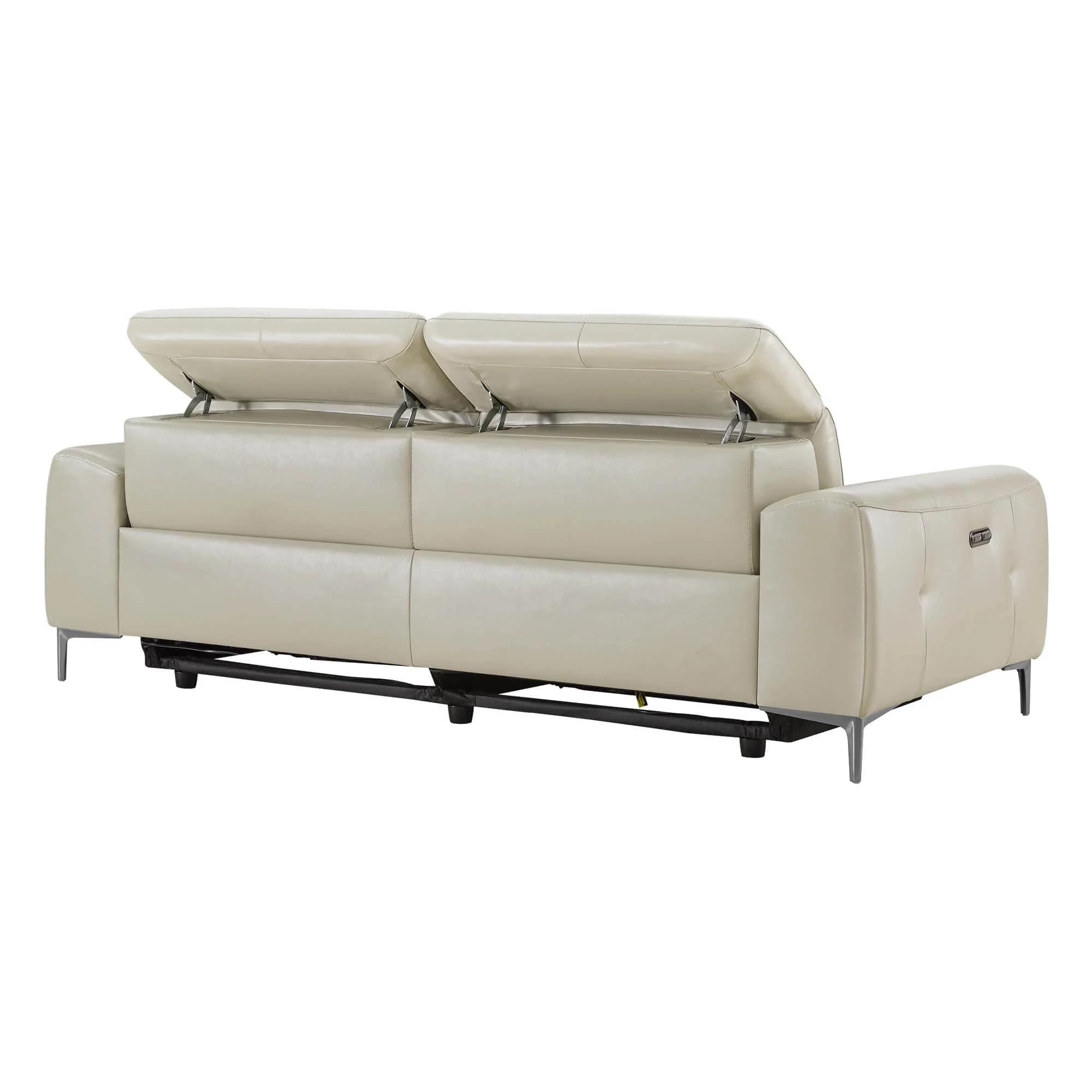 Owen Genuine Leather Reclining Sofa with Power Headrest - Image 15