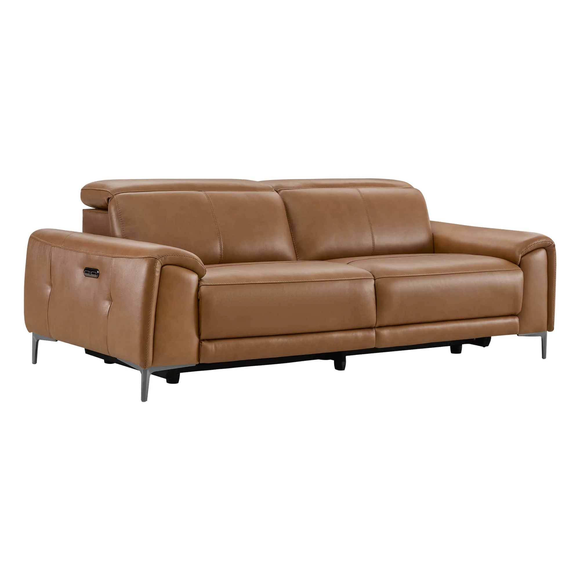 Owen Genuine Leather Reclining Sofa with Power Headrest - Image 27