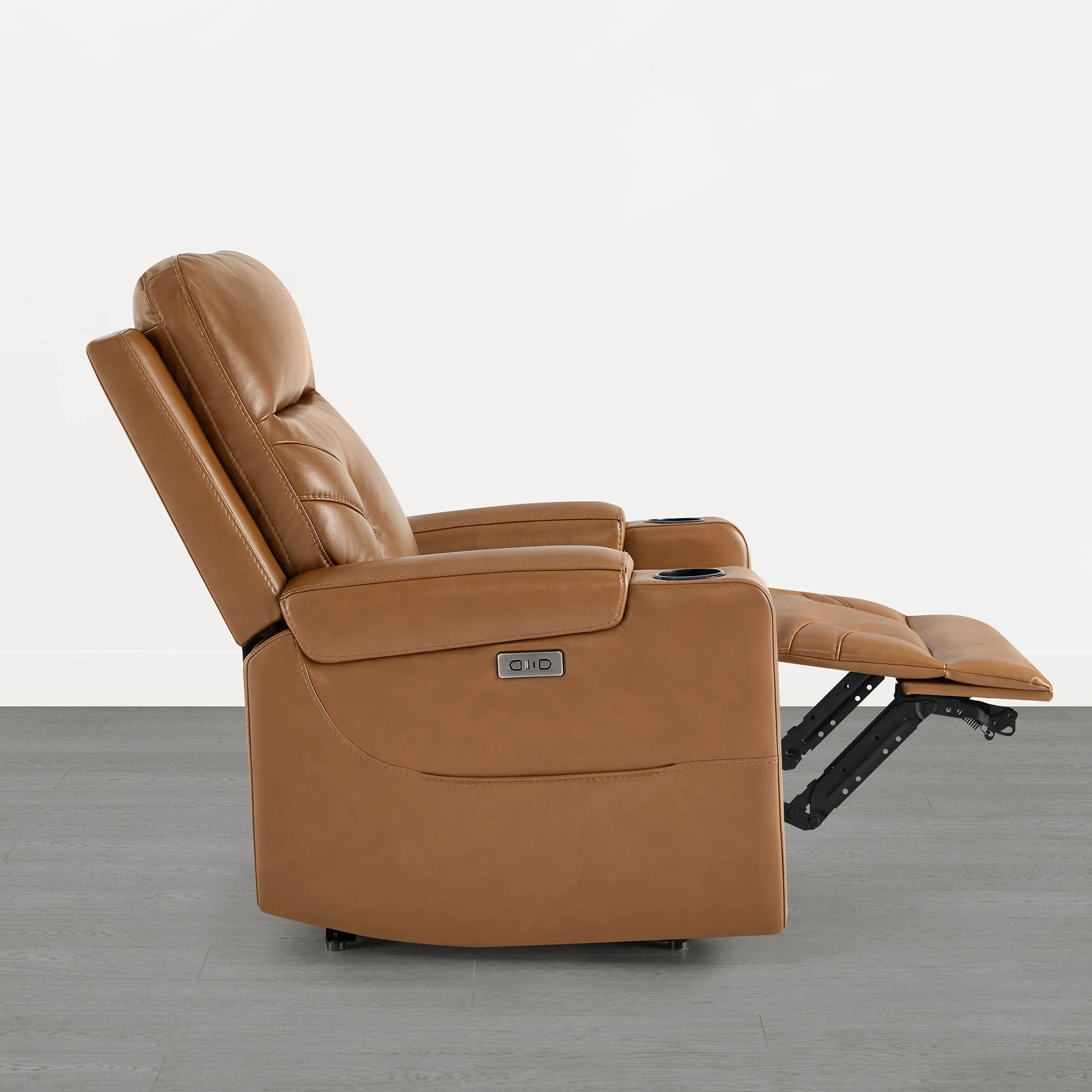 Raven Wall Hugger Genuine Leather Power Recliner with Cup Holders - Image 15