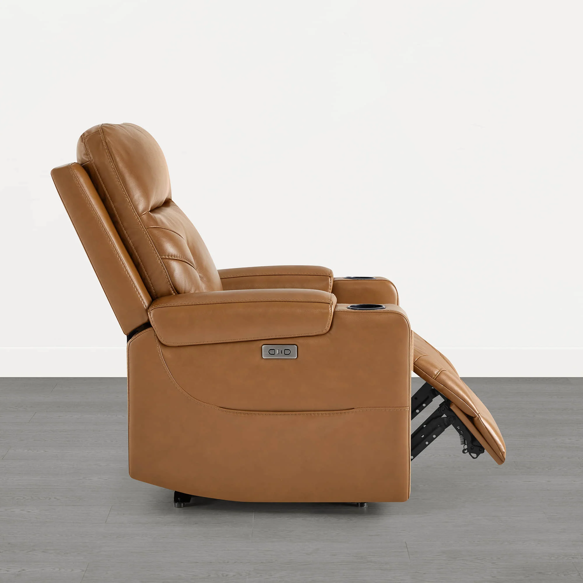 Raven Wall Hugger Genuine Leather Power Recliner with Cup Holders - Image 16