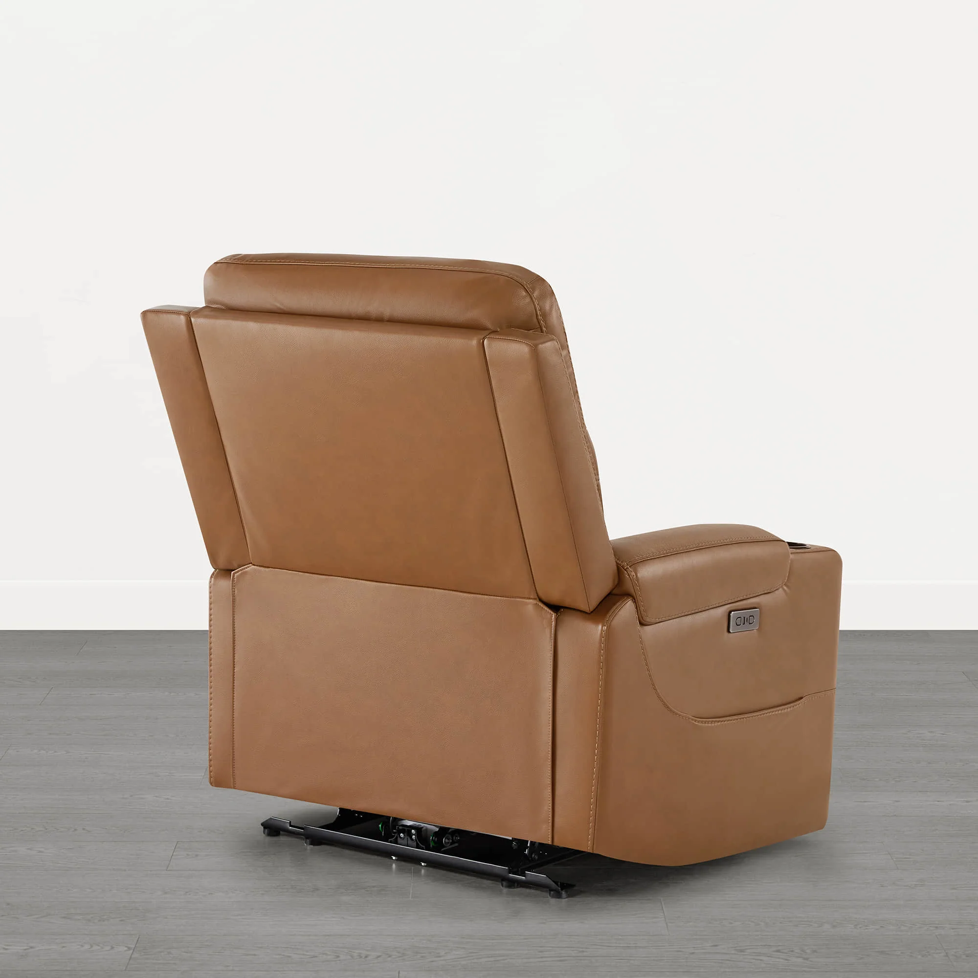Raven Wall Hugger Genuine Leather Power Recliner with Cup Holders - Image 18