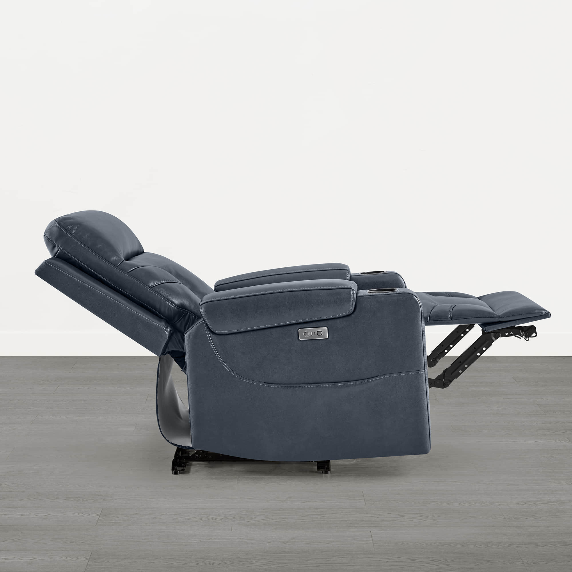 Raven Wall Hugger Genuine Leather Power Recliner with Cup Holders - Image 26