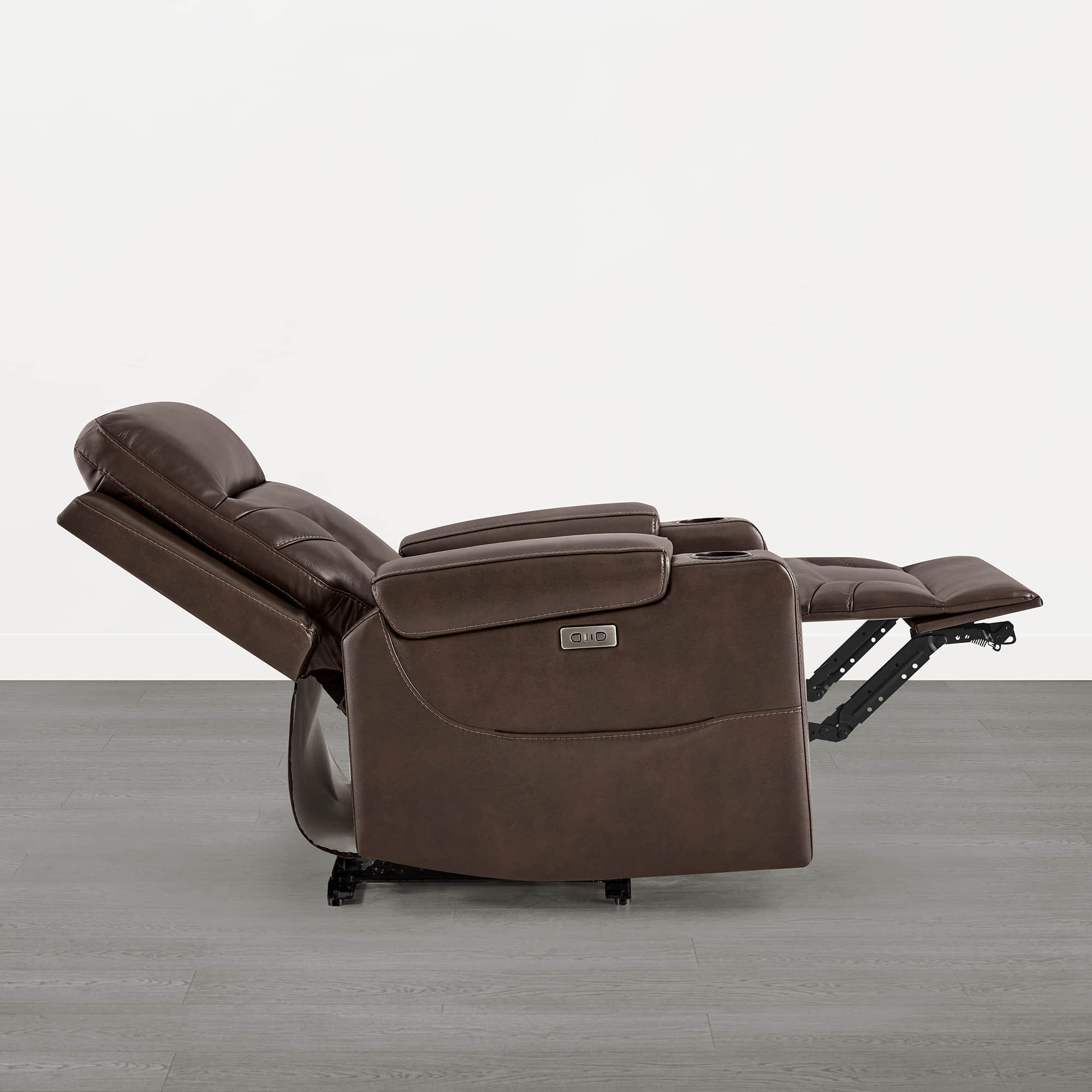 Raven Wall Hugger Genuine Leather Power Recliner with Cup Holders - Image 8