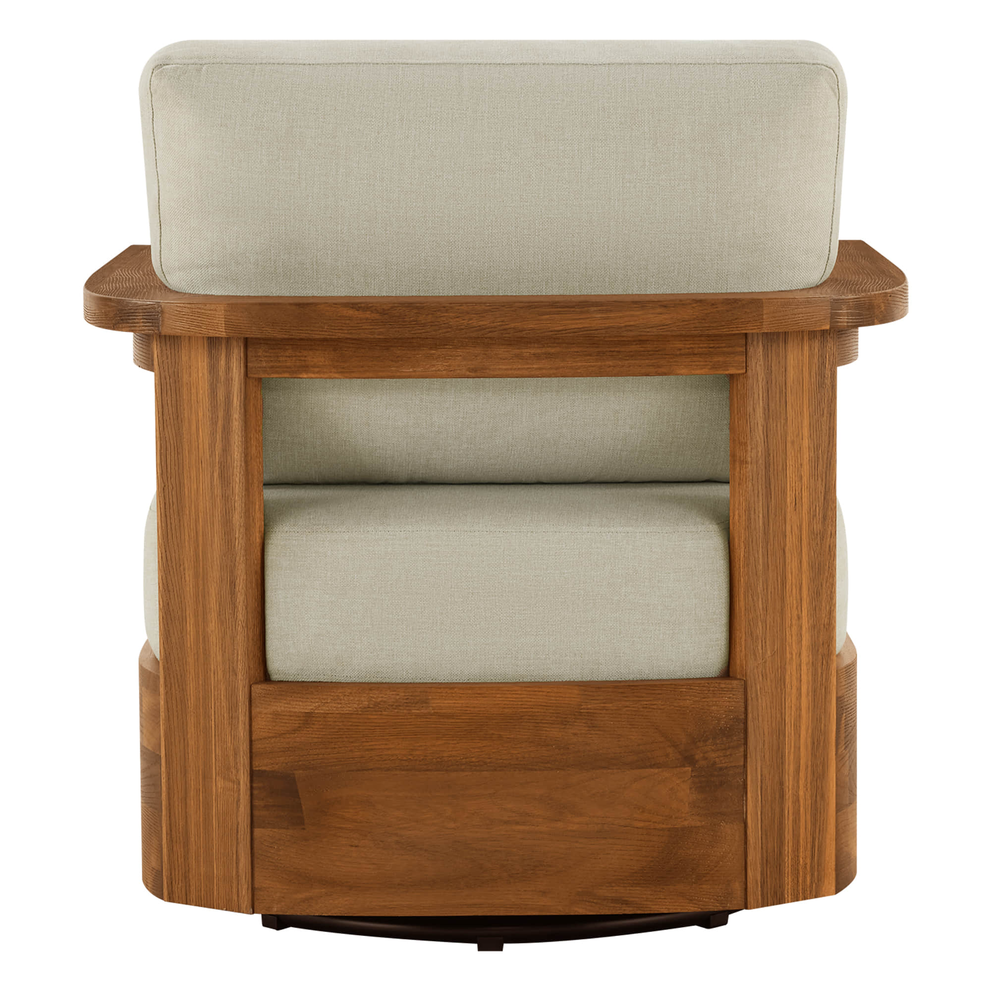 Raymond Modern Outdoor Acacia Wood Swivel Bistro Set - Image 21