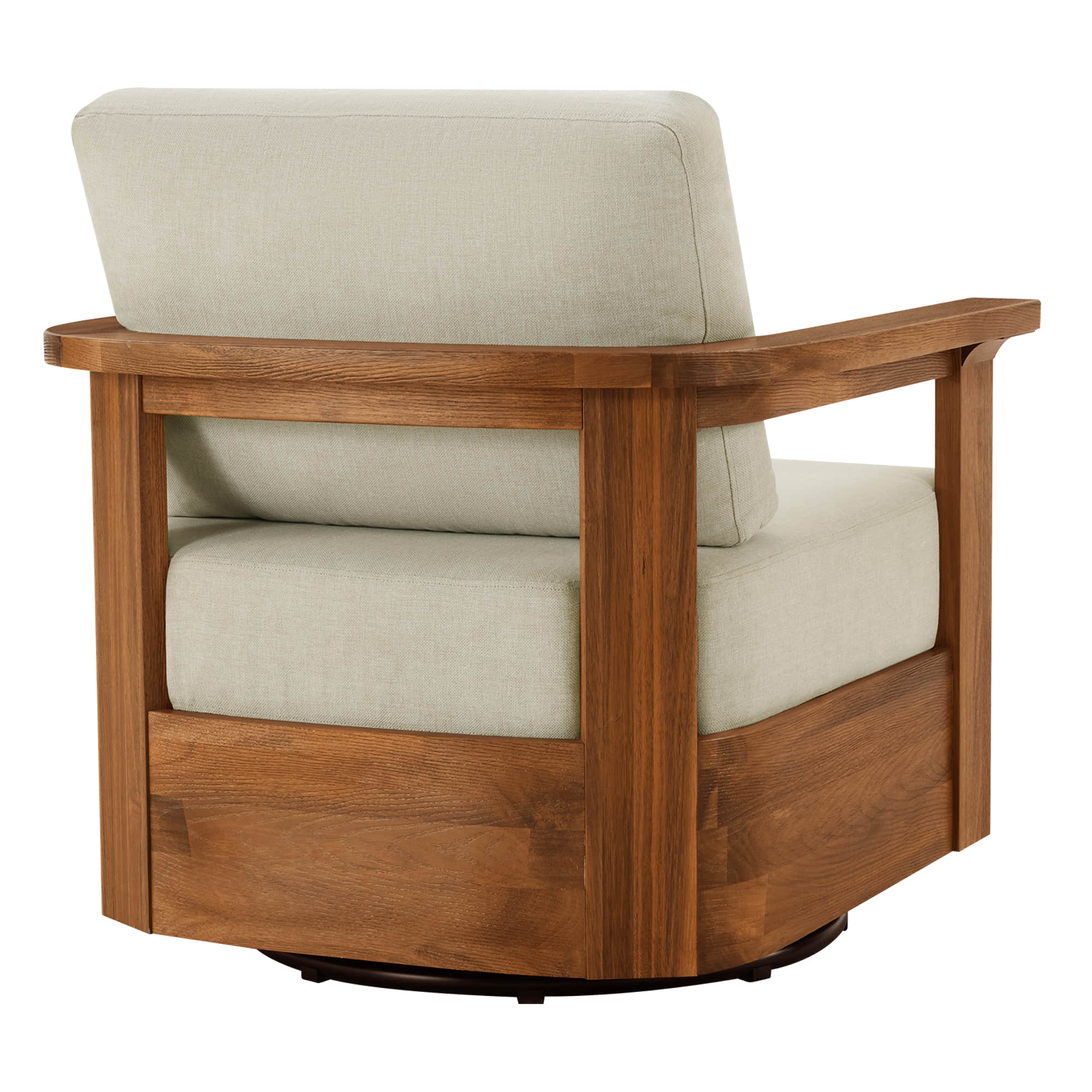 Raymond Modern Outdoor Acacia Wood Swivel Bistro Set - Image 23