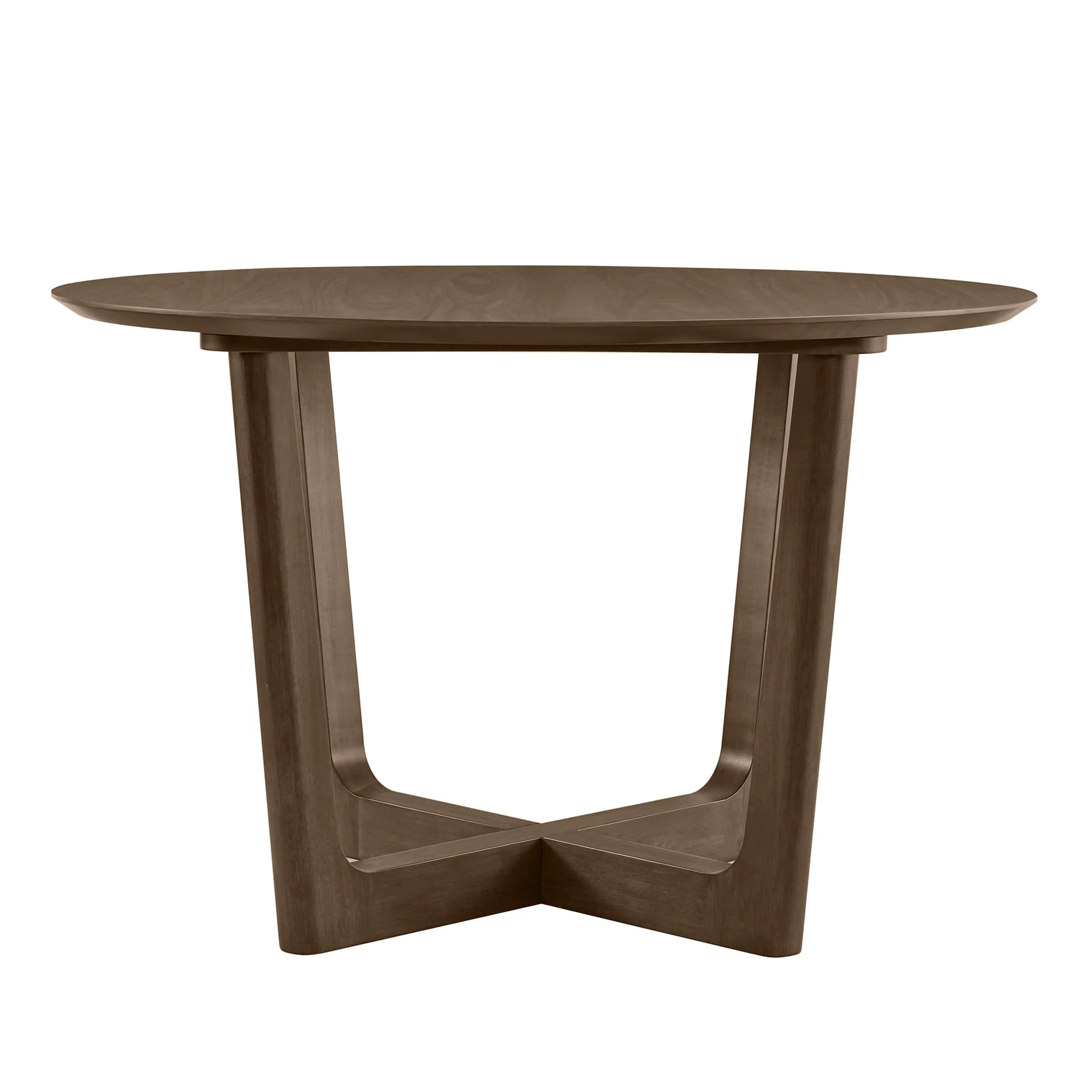 Rory Round Wood Cross-Base Dining Table - Image 9