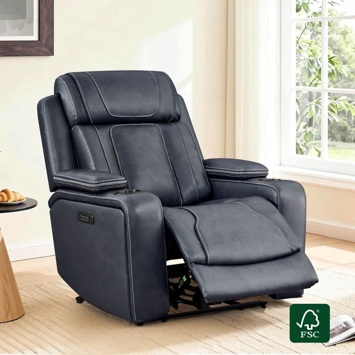 Sable Super Zero-gravity Triple-Motor Power Recliner with Storage - Image 6