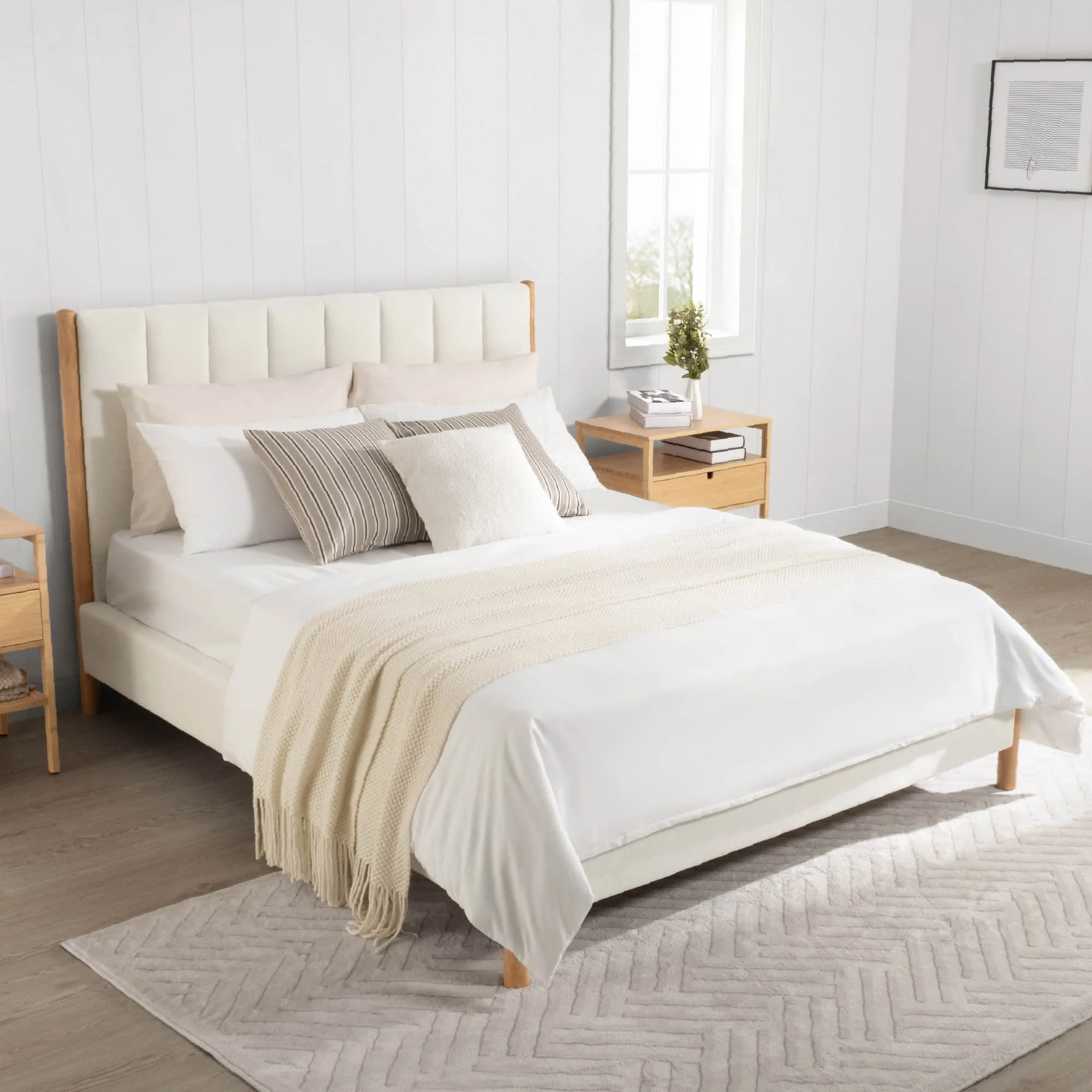 Serene Full Contemporary Upholstered Platform Bed - Image 11