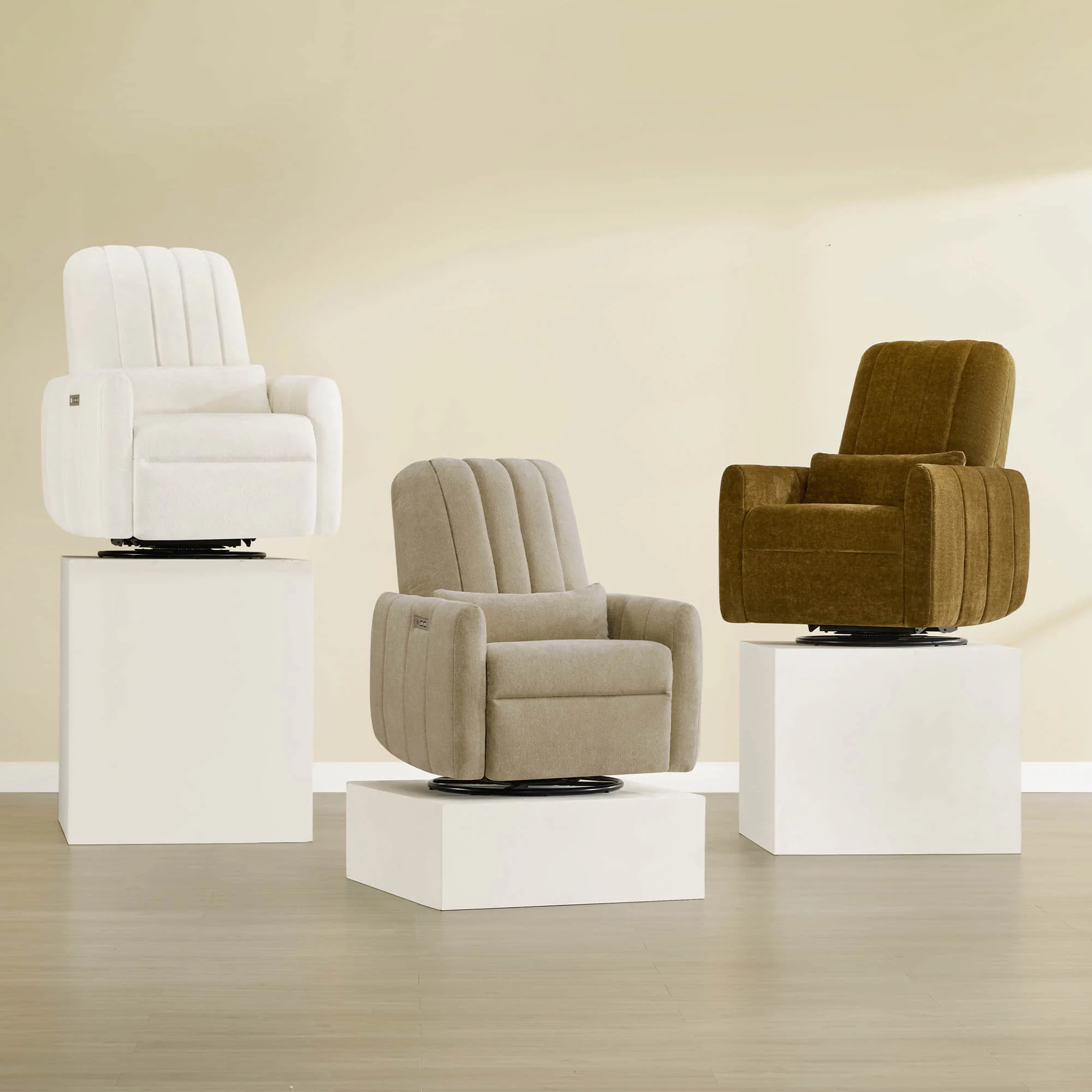 Shell Power Swivel Nursery Glider Recliner - Image 35