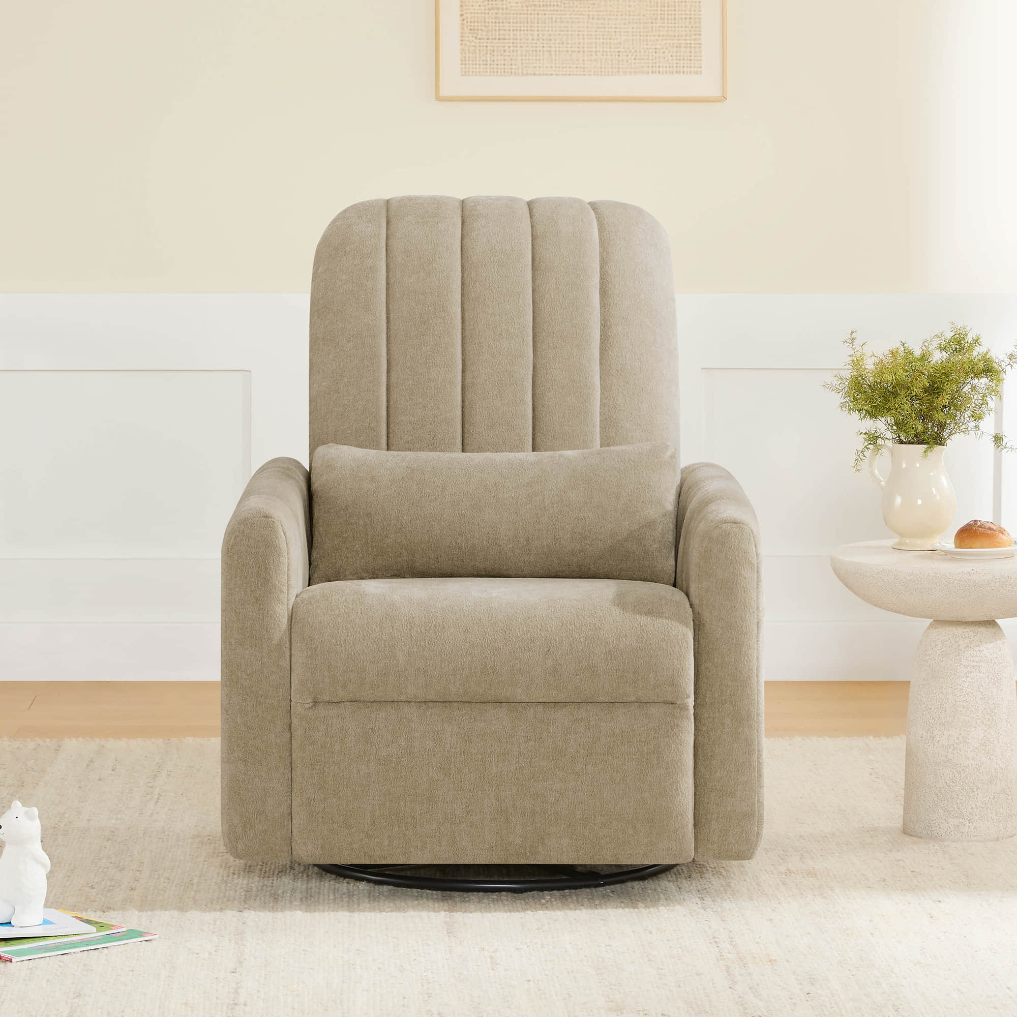 Shell Power Swivel Nursery Glider Recliner - Image 9