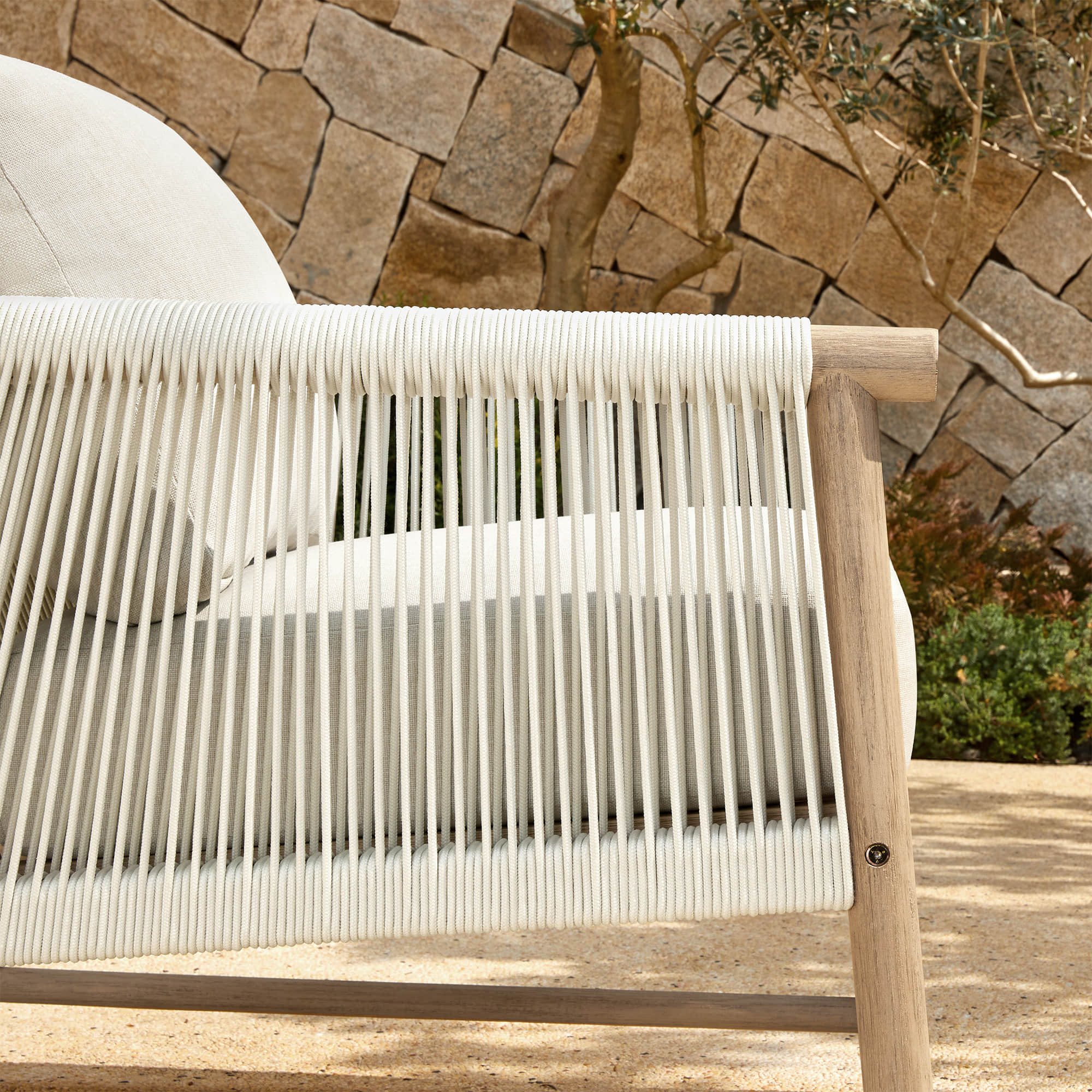 Sienna Modern Acacia Wood Rope Outdoor Bistro Set - Image 14