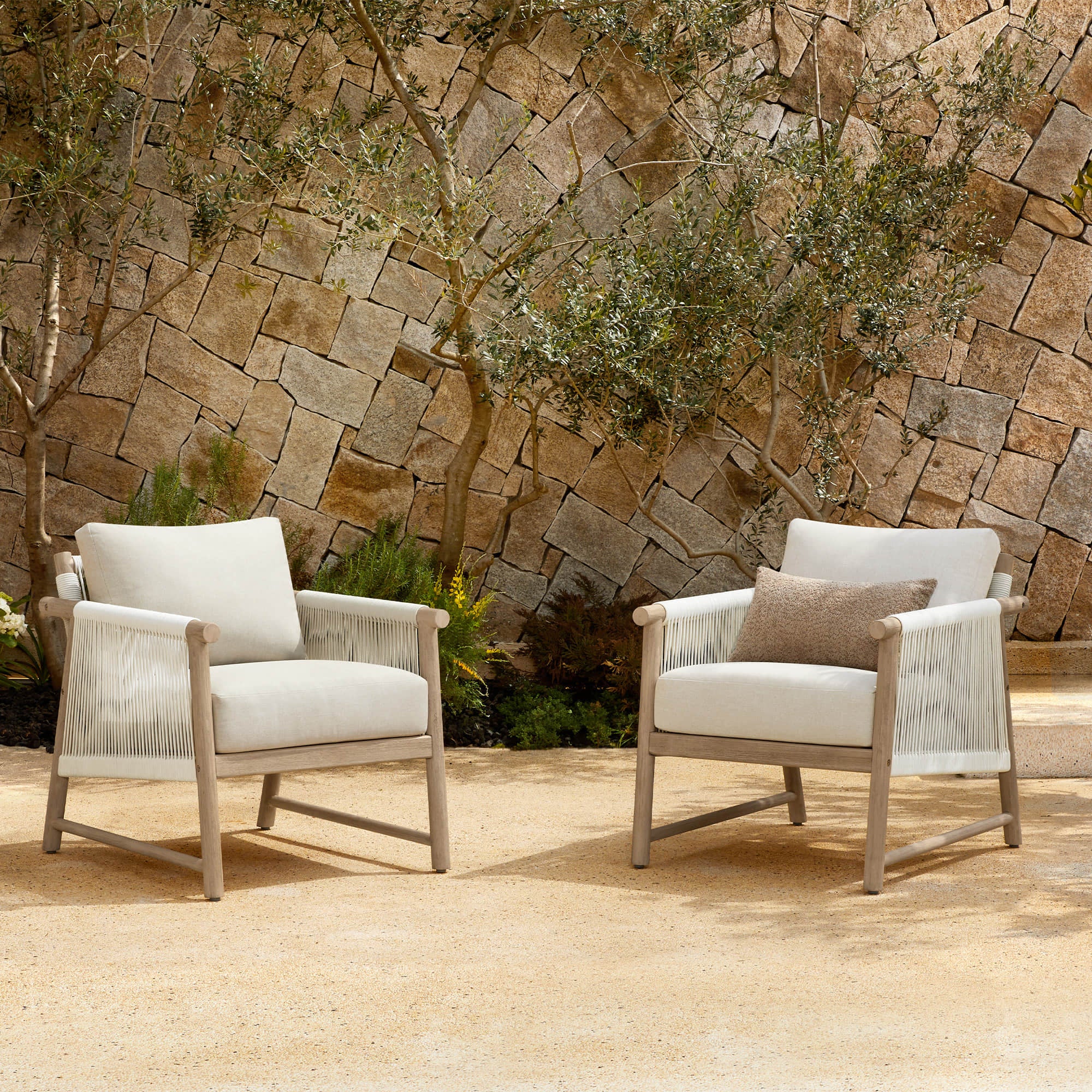 Sienna Modern Acacia Wood Rope Outdoor Bistro Set - Image 16