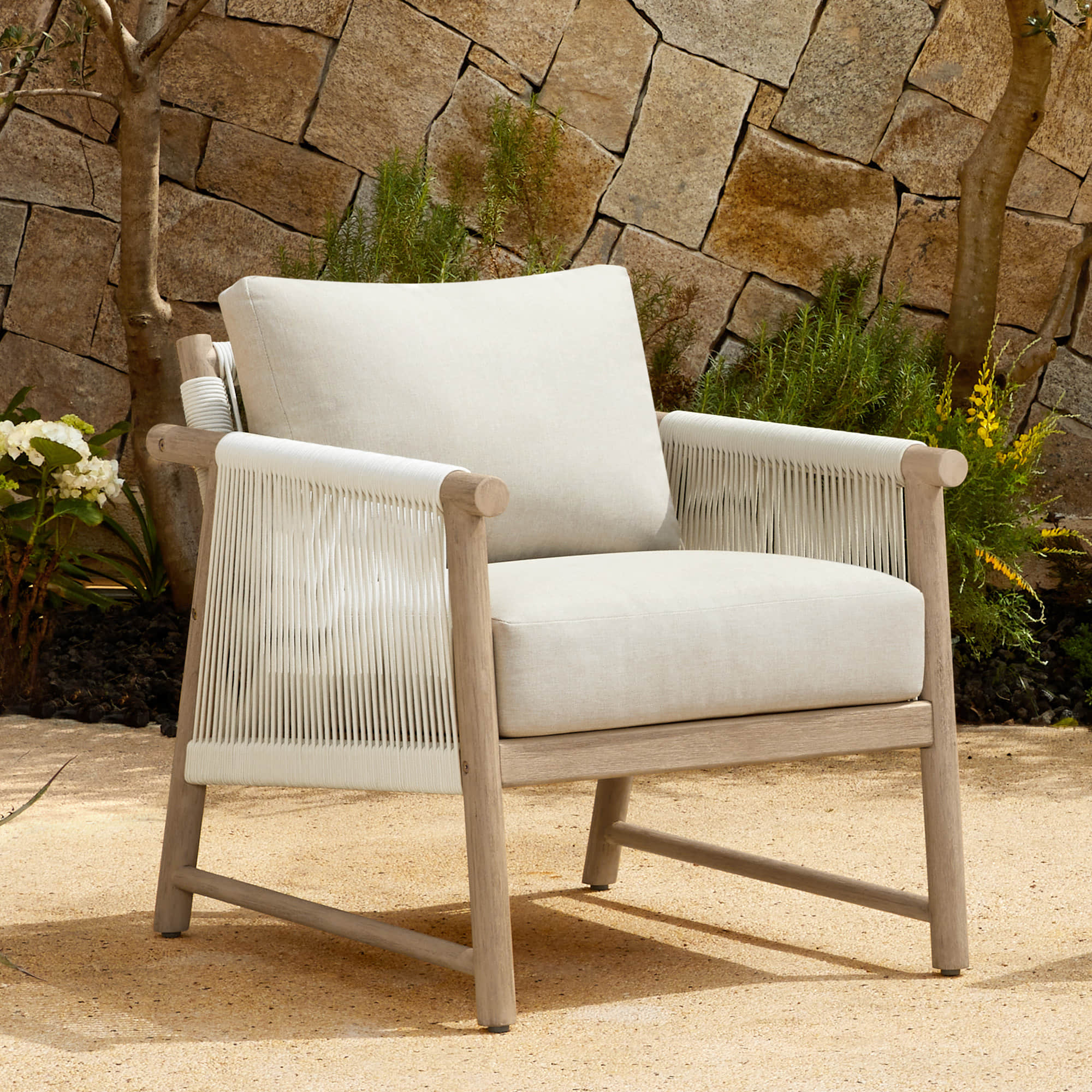 Sienna Modern Acacia Wood Rope Outdoor Bistro Set - Image 21