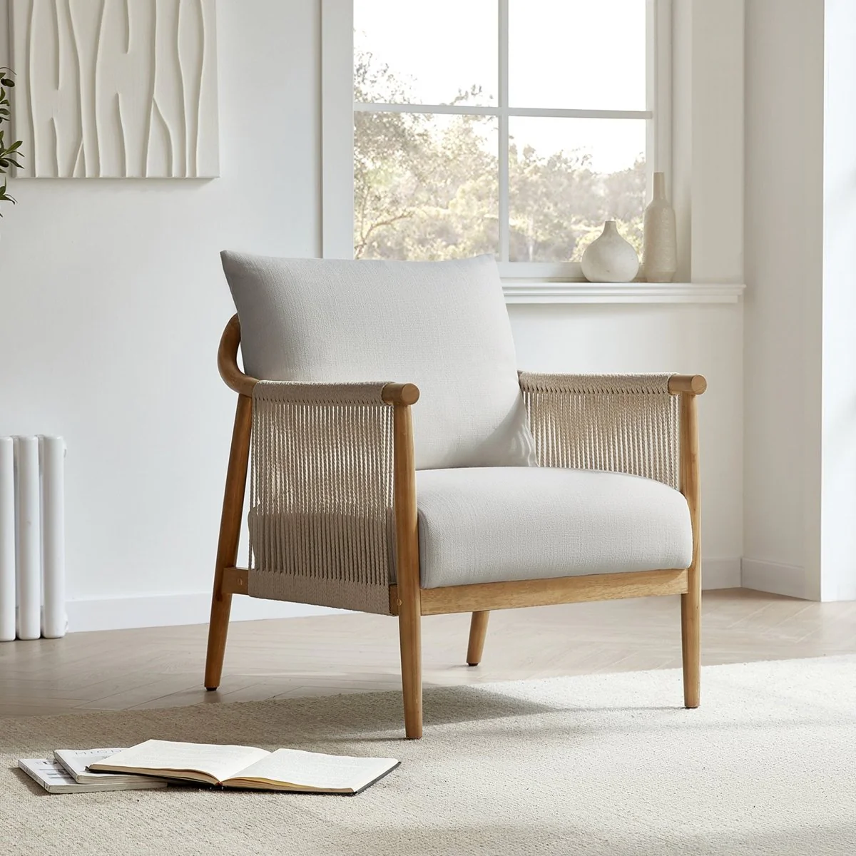 Sienna Modern Rope Accent Chair - Image 4