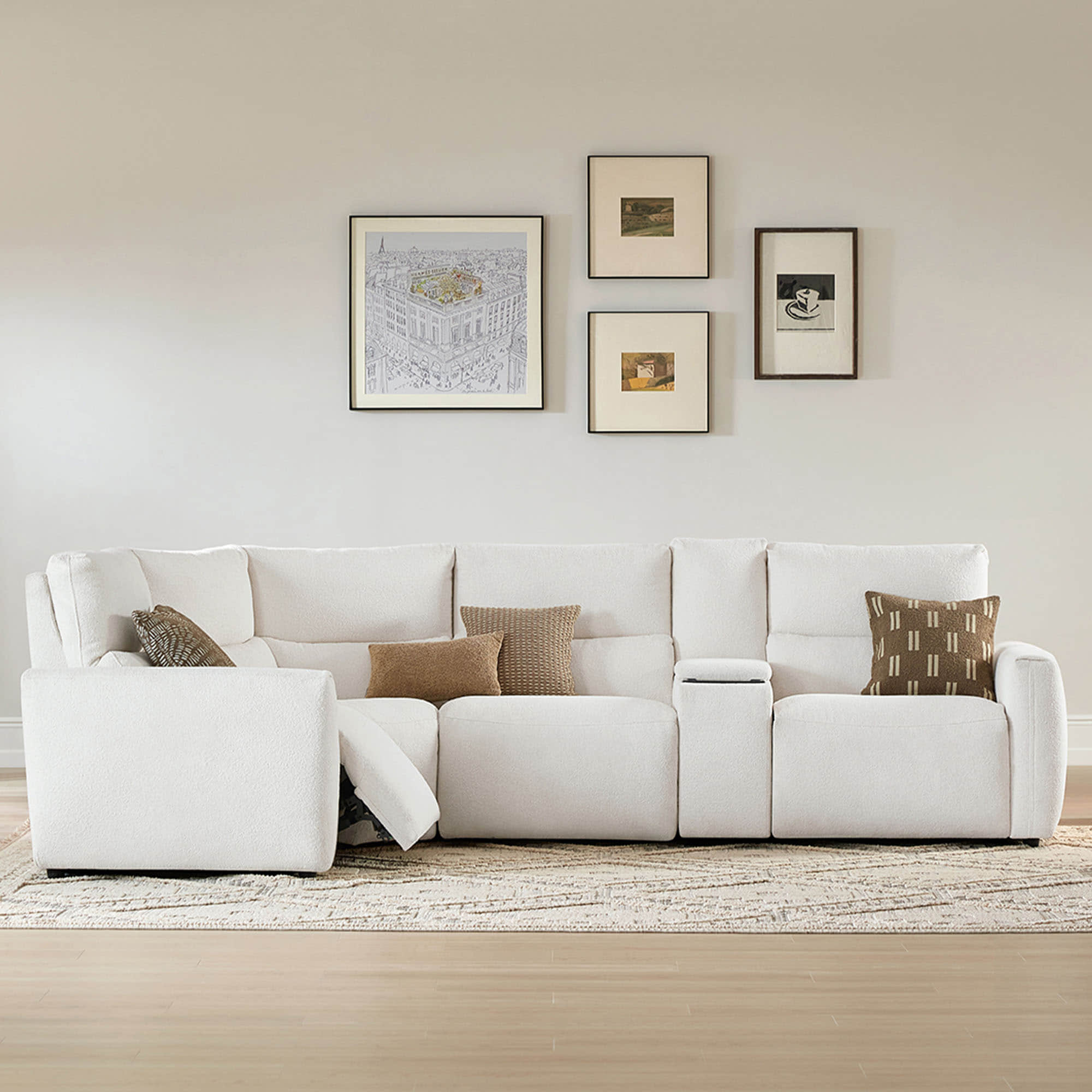 Skyline 4-Seat Zero Gravity Reclining Sectional sofa with Power Headrest - Image 18