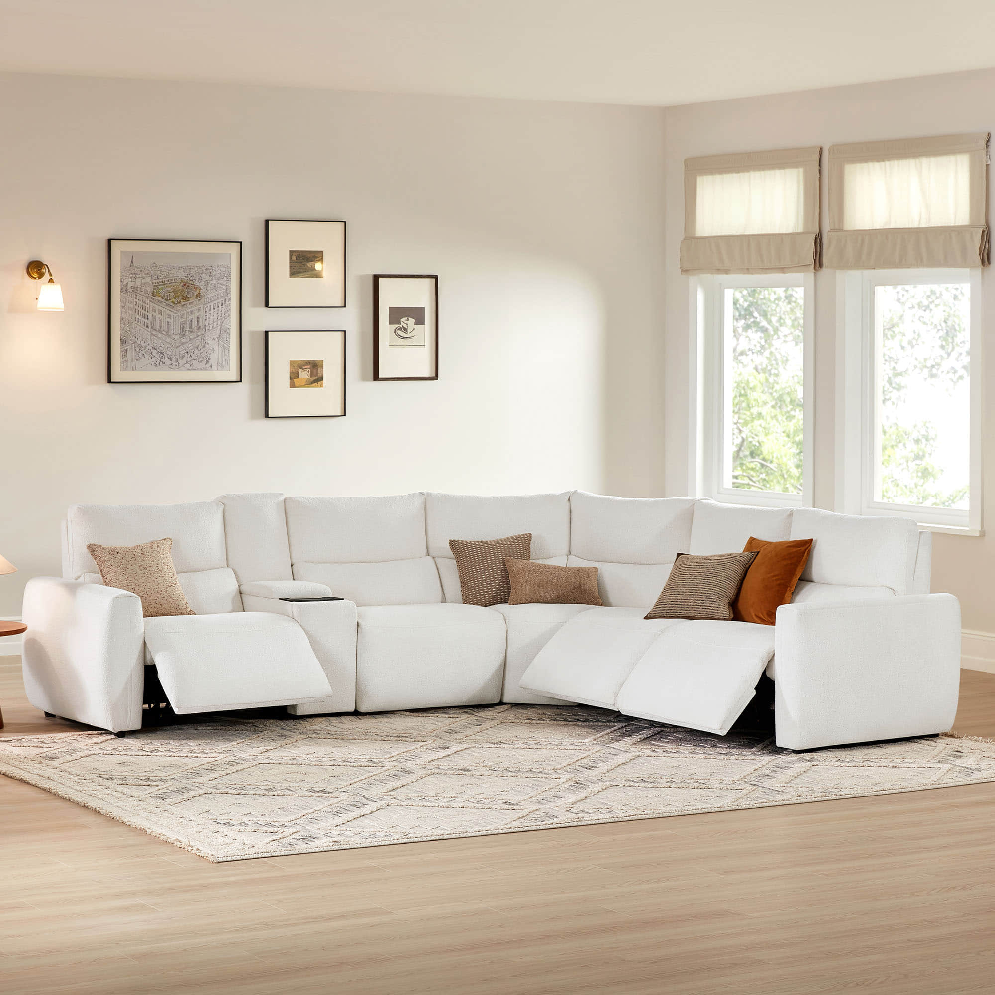 Skyline 5-Seat Zero Gravity Reclining Sectional sofa  with Power Headrest - Image 2