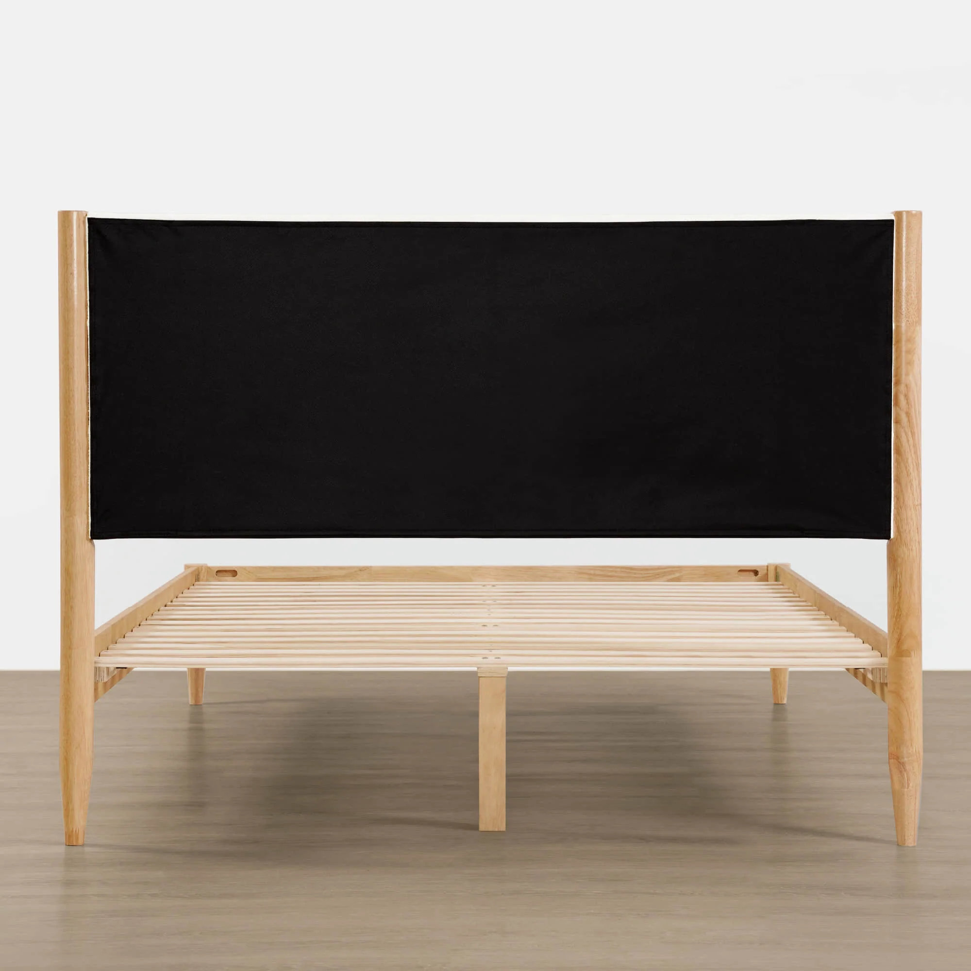 Solace Full Solid Wood Boucle Upholstered Bed - Image 11