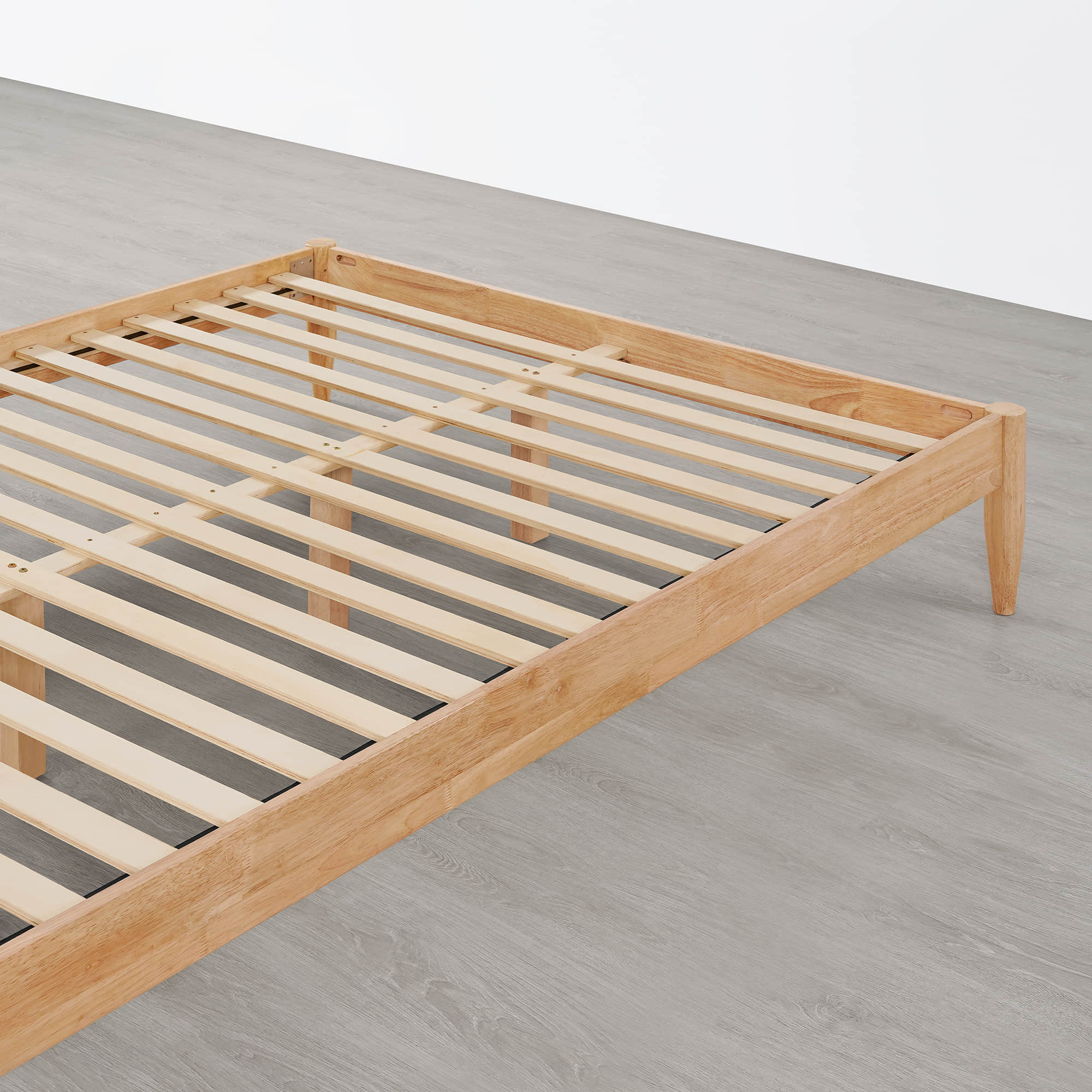 Solace Full Solid Wood Boucle Upholstered Bed - Image 12