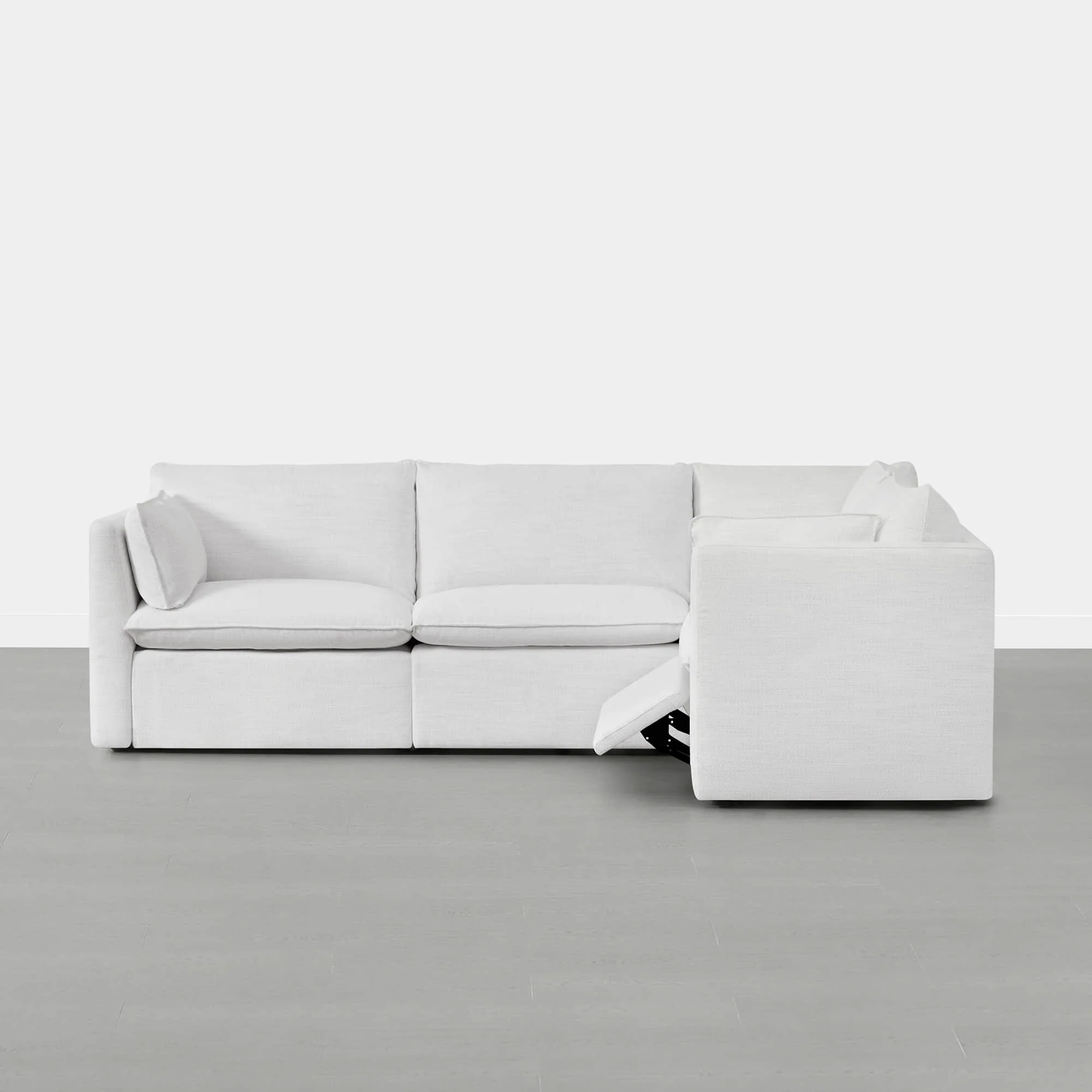 Sophia 4-Piece Feather Power Modular Sofa with Electric Footrests - Image 9