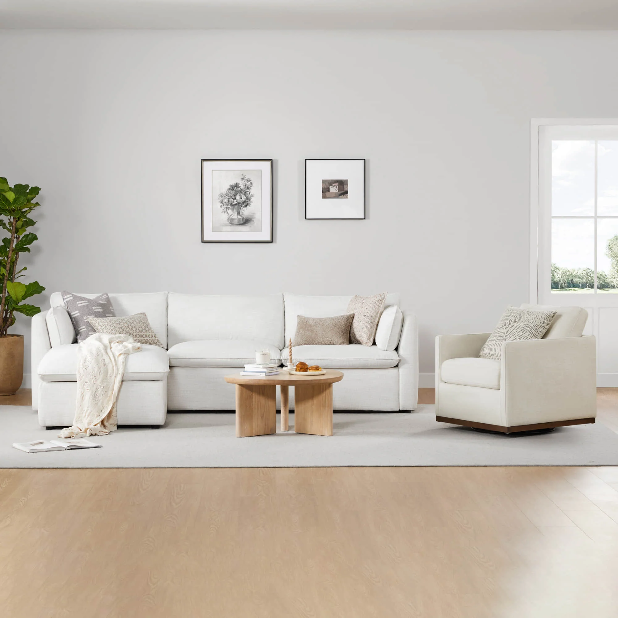 Sophia 4-Piece Feather Modular Sofa - Image 3
