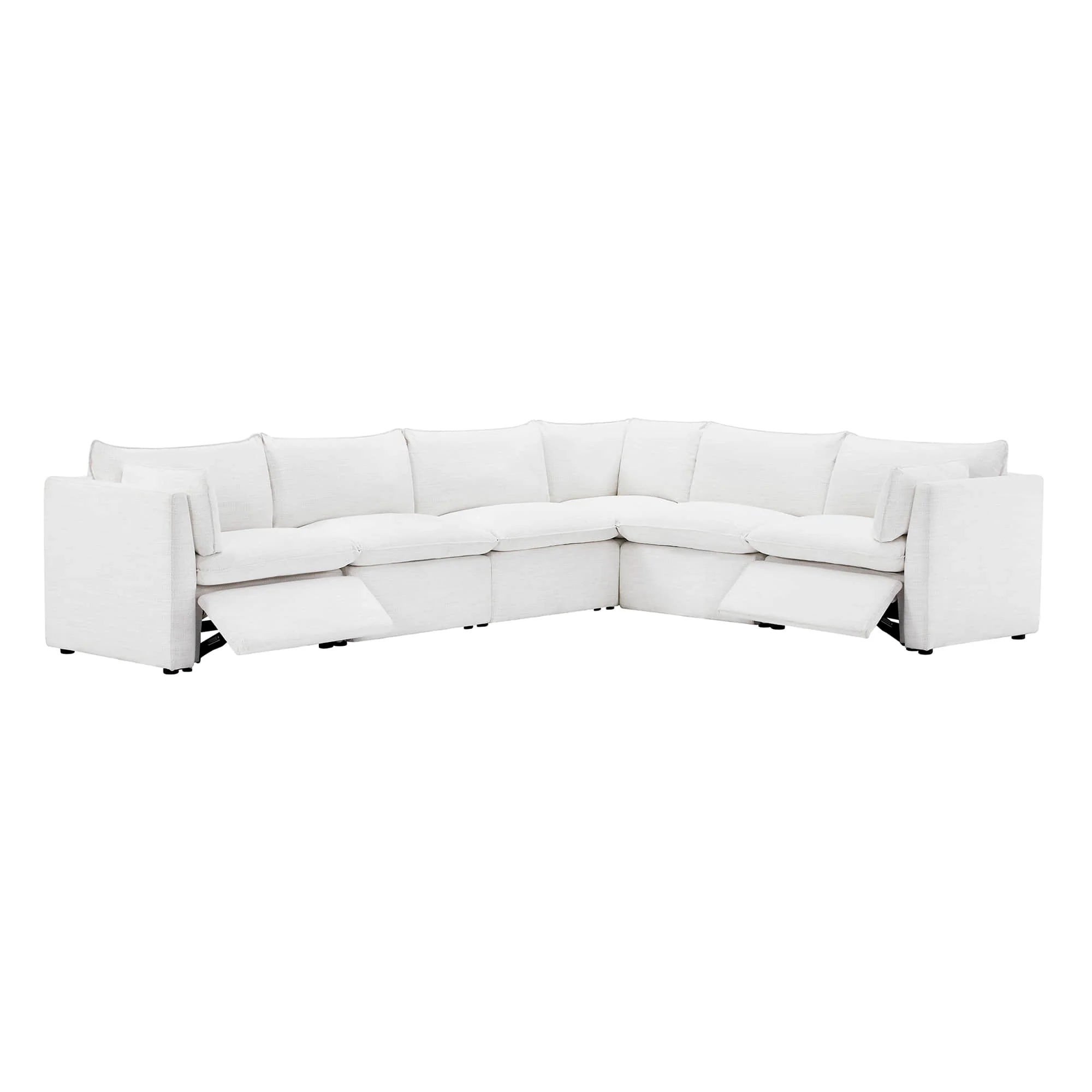 Sophia 6-Piece Feather Power Modular Sofa with Electric Footrests - Image 11