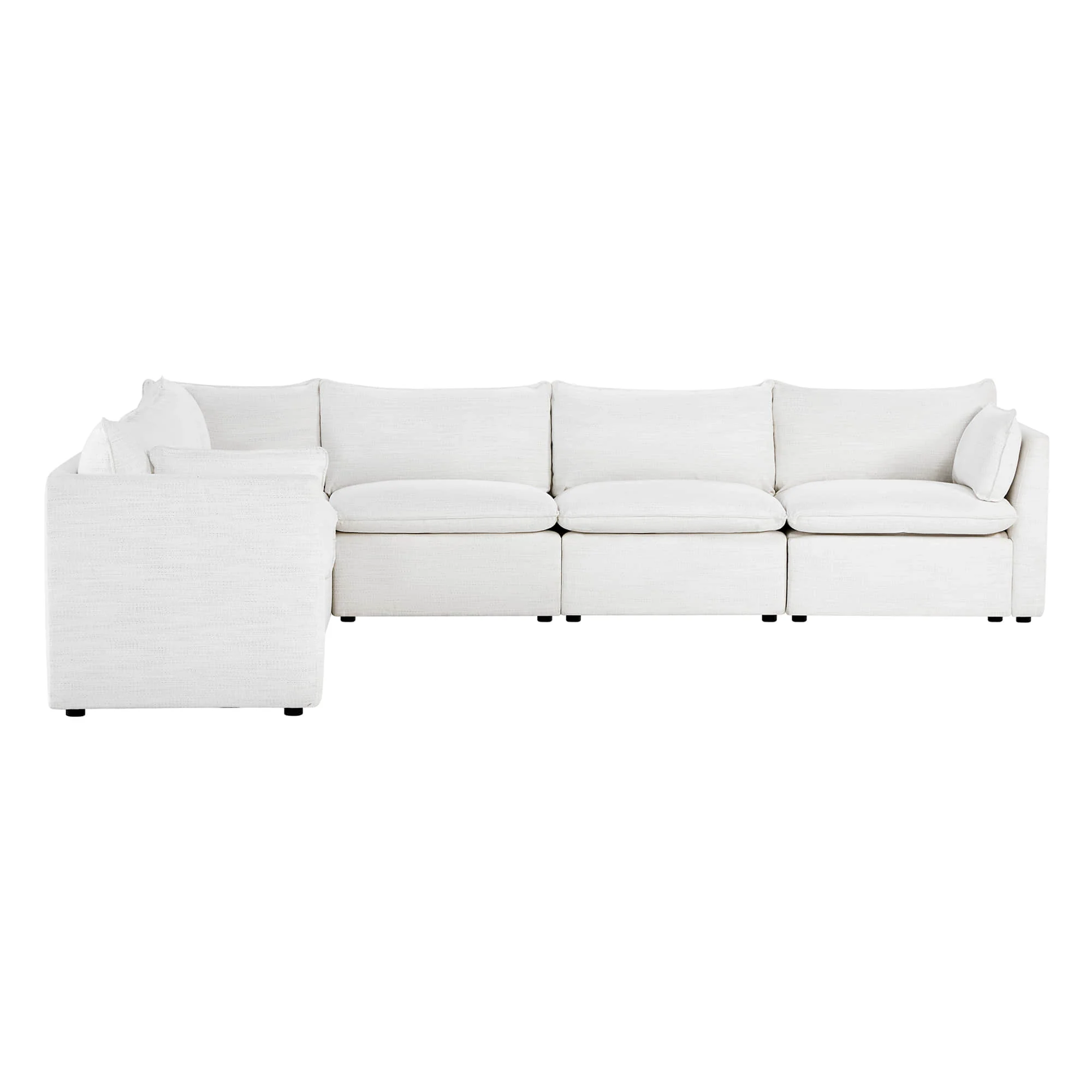 Sophia 6-Piece Feather Power Modular Sofa with Electric Footrests - Image 12