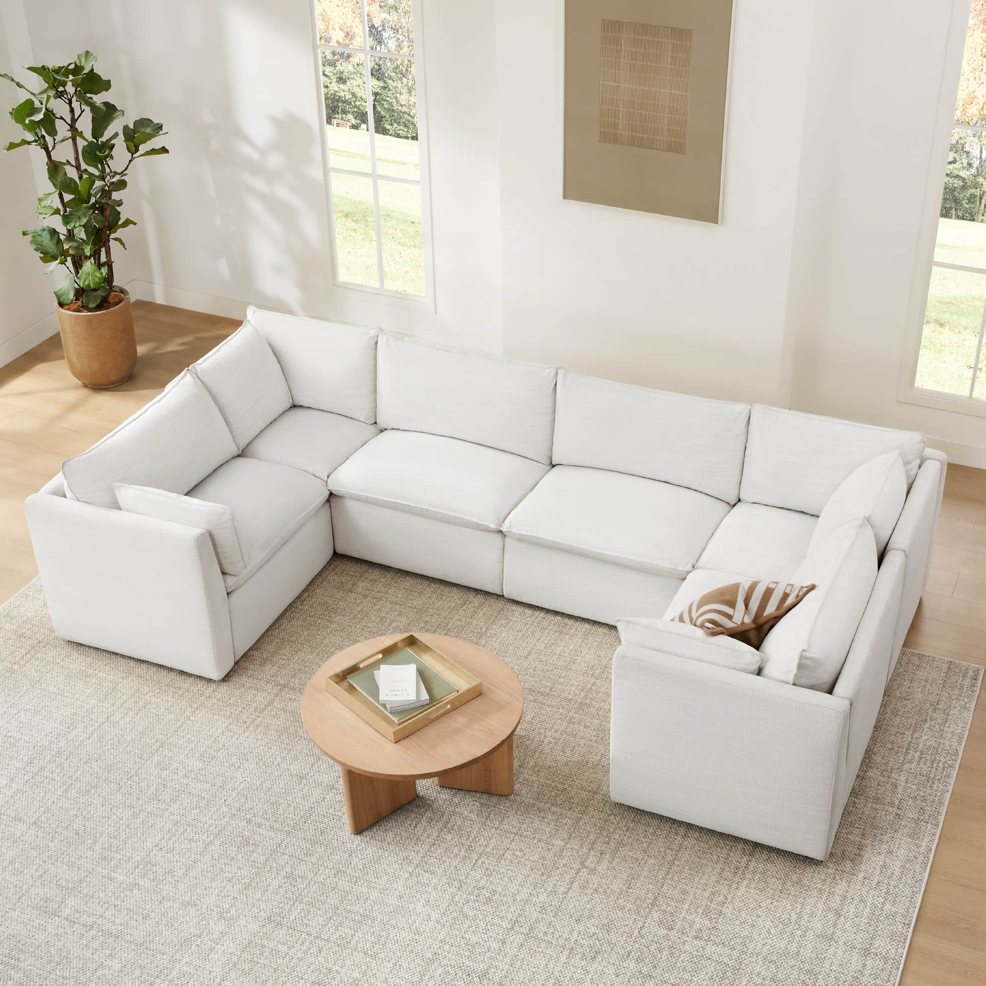 Sophia 6-Piece Feather Power Modular Sofa with Electric Footrests - Image 16