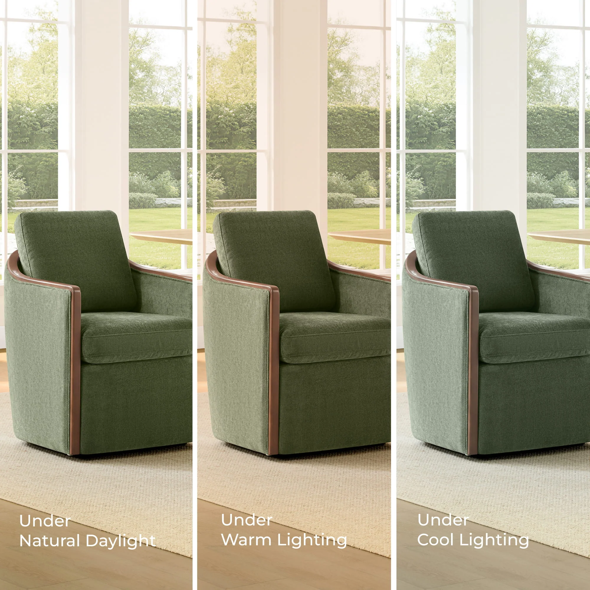 Talia Performance Boucle Rolling Dining Chair (Set of 2) - Image 69
