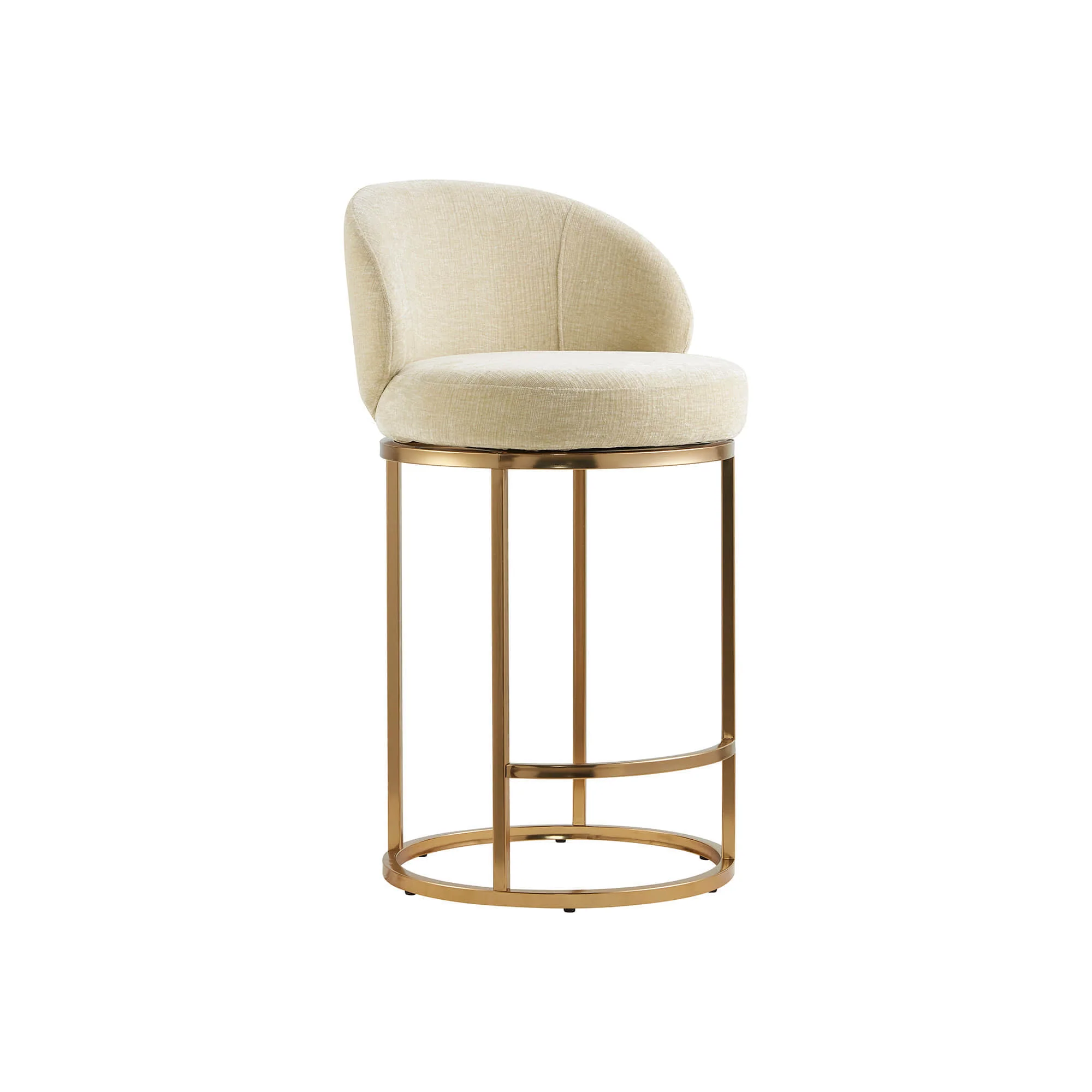 Tanya Modern Chenille Swivel Counter Stool (Set of 2) - Image 15