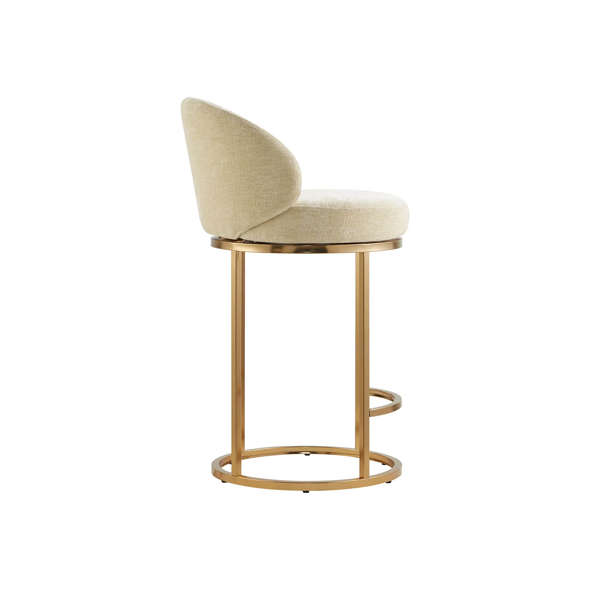Tanya Modern Chenille Swivel Counter Stool (Set of 2) - Image 24