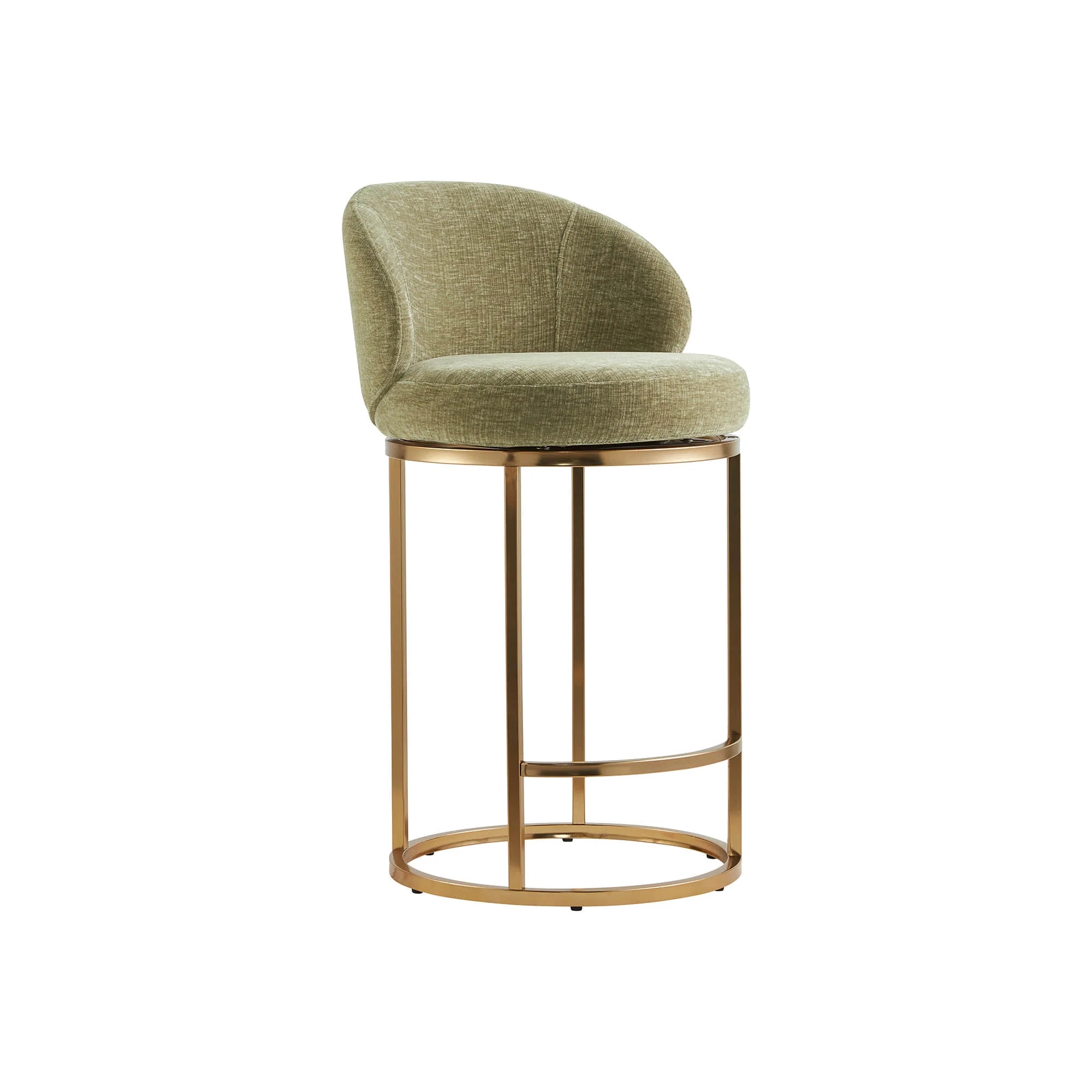 Tanya Modern Chenille Swivel Counter Stool (Set of 2) - Image 26