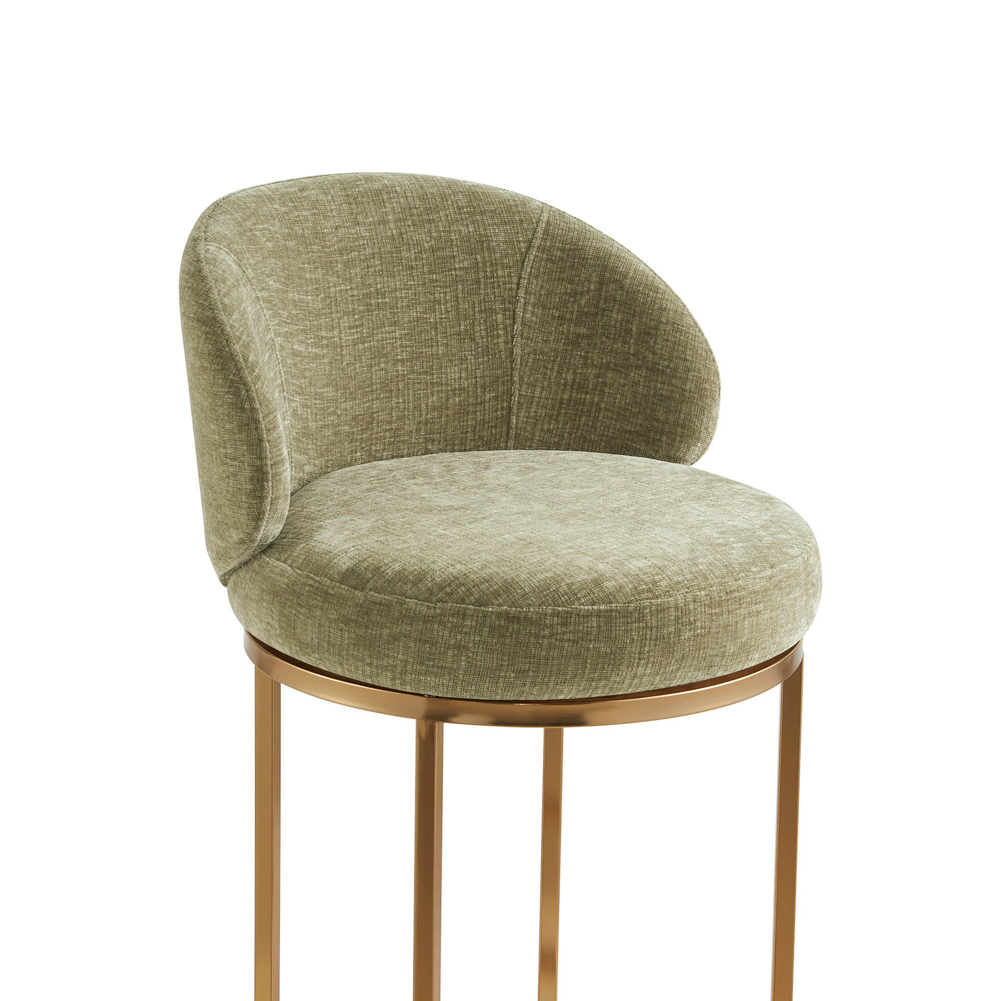 Tanya Modern Chenille Swivel Counter Stool (Set of 2) - Image 27