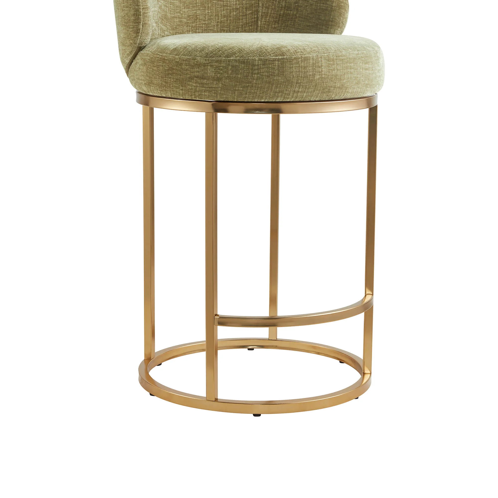 Tanya Modern Chenille Swivel Counter Stool (Set of 2) - Image 29