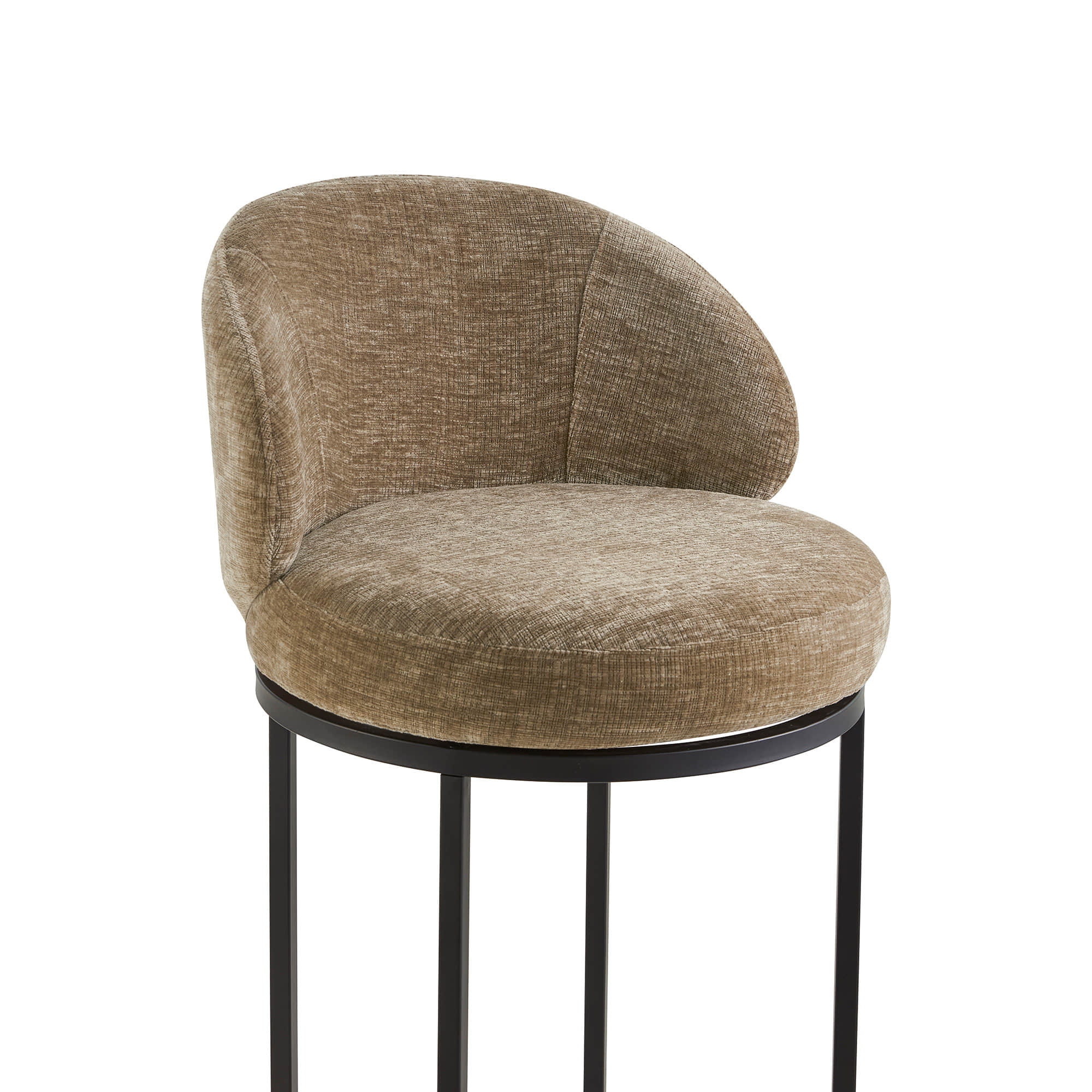 Tanya Modern Chenille Swivel Counter Stool (Set of 2) - Image 3
